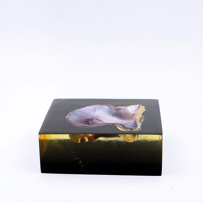 Mid-Century Modern Jean Claude Dresse  Pierre Giraudon Inclusion of Pearl Oyster Shell For Sale