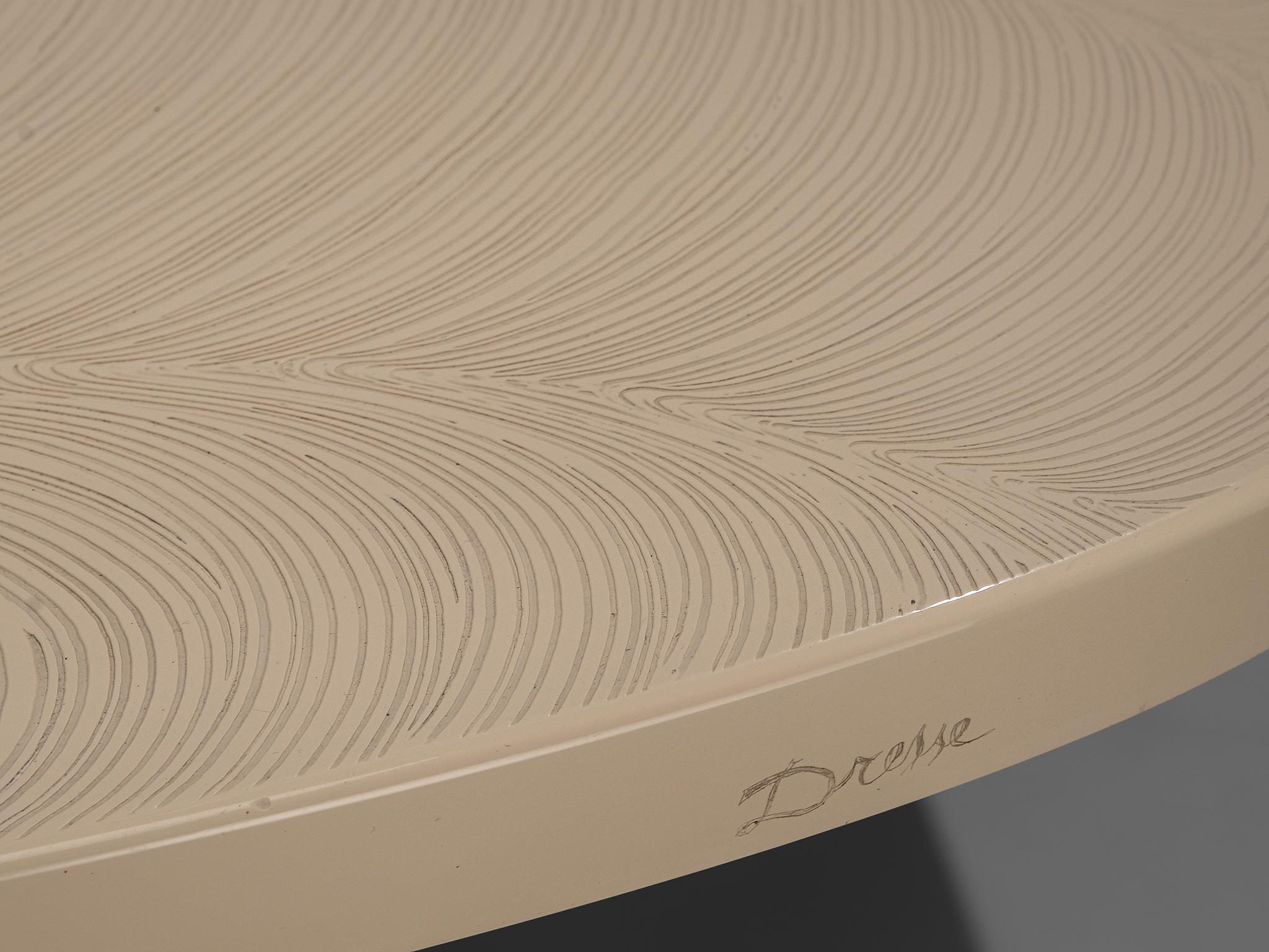 Jean Claude Dresse Resin Coffee Table Inlayed with Agate 1