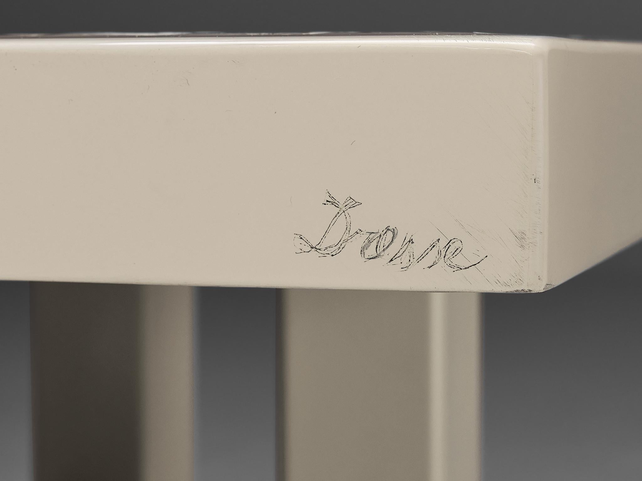 Table basse unique Jean Claude Dresse en résine avec incrustation de mosaïque en vente 2