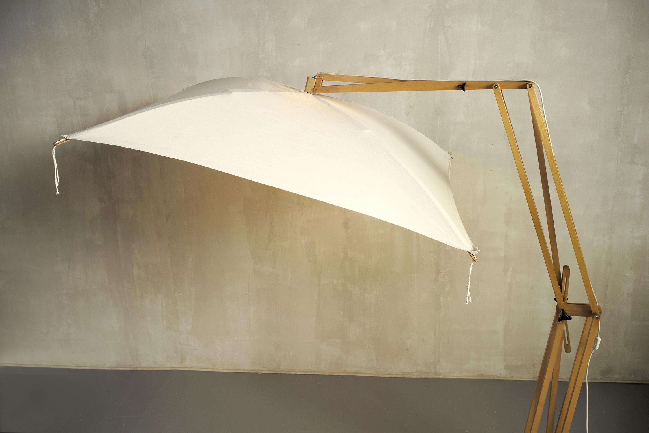 Late 20th Century Jean-Claude Duboys, Parasol Floor Lamp, France, 1980 For Sale