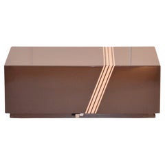 Jean-Claude FAHRI for LANCEL, Cigar Humidor in Chocolate and White Plexiglass