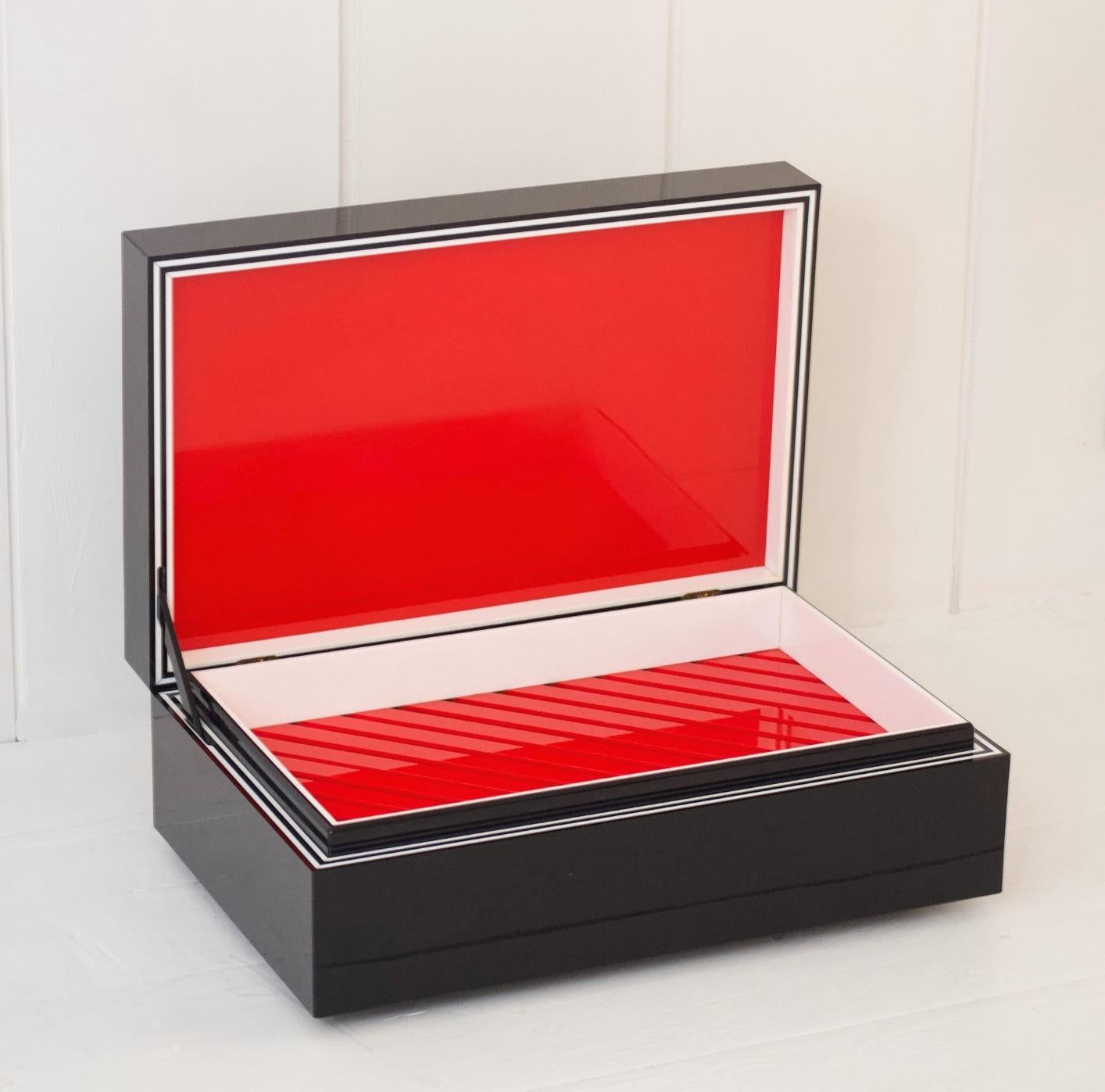 Mid-Century Modern Jean-Claude Farhi “Black Box” in Plexiglass, Signed, France, 1999 For Sale
