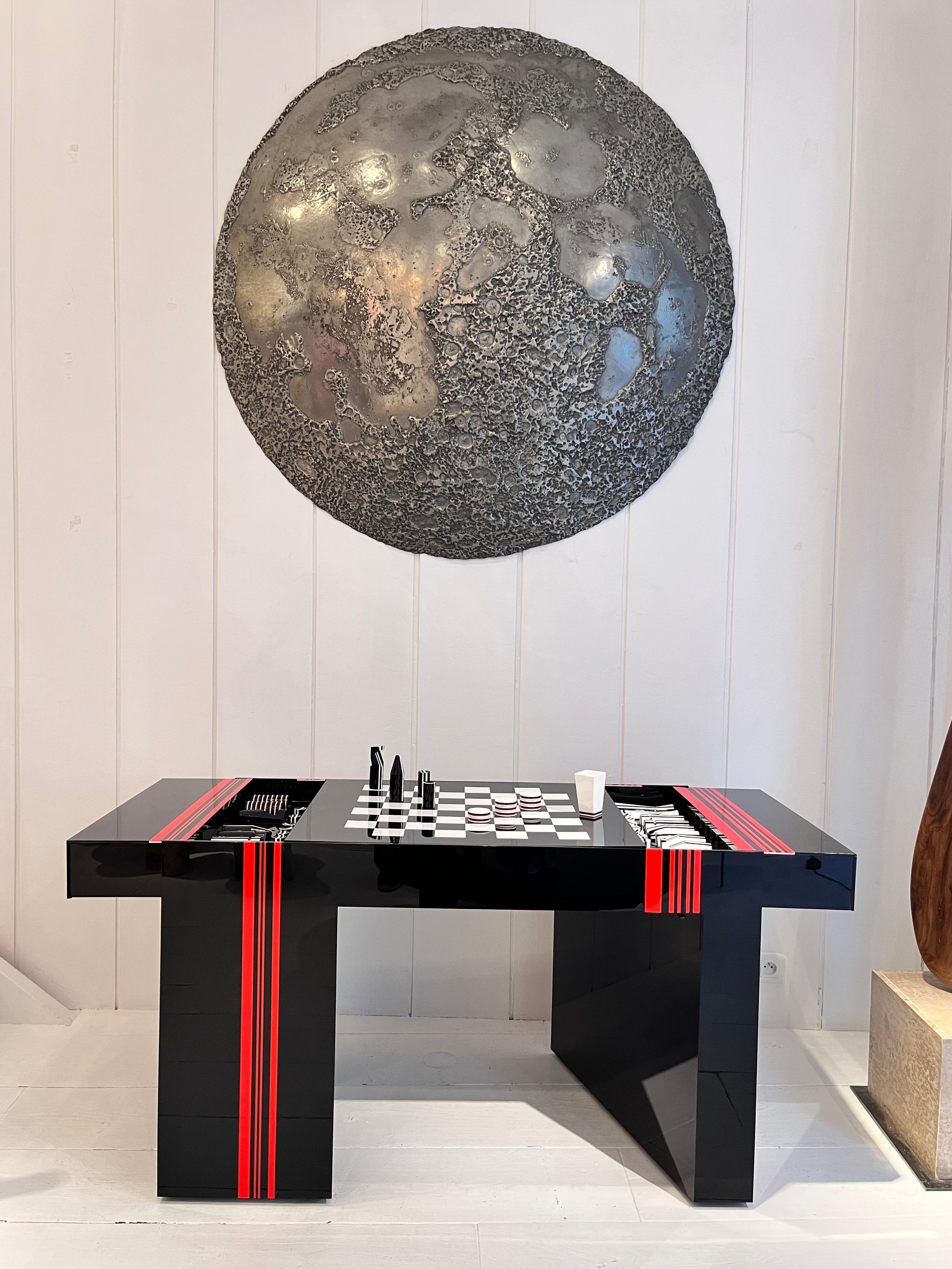Jean-Claude Farhi Methacrylate Game Table, Unique Piece For Sale 7