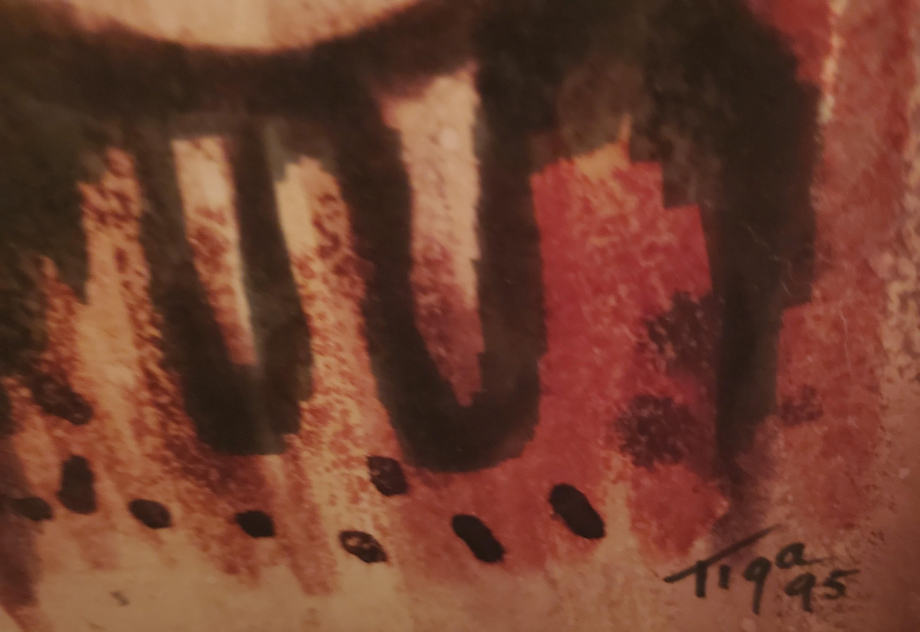 Abstrait rouge - Painting de Jean-Claude Garoute (TIGA)