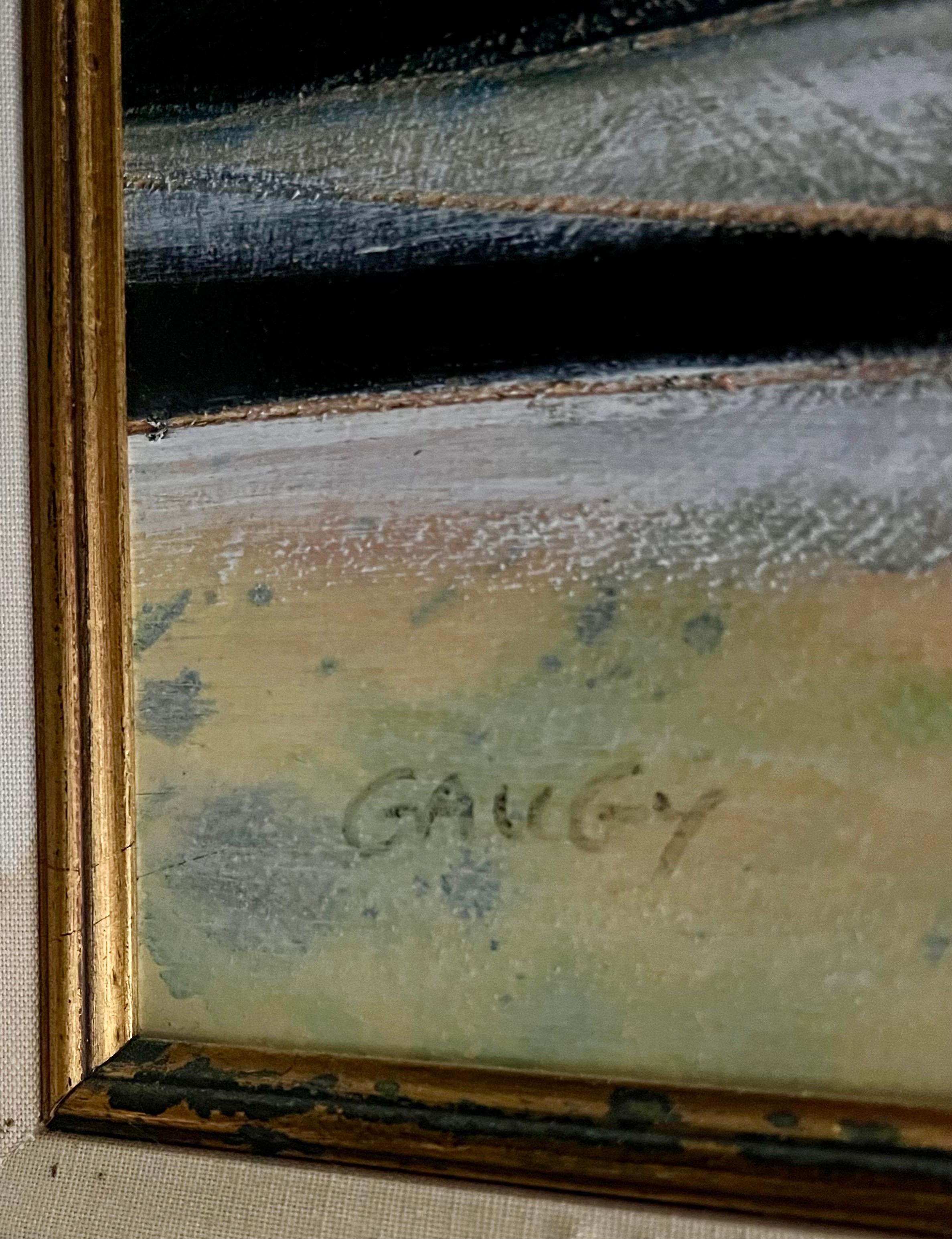 Grande pittura ad olio espressionista intagliata a mano su pannello di Wood Jean-Claude Gaugy in vendita 11