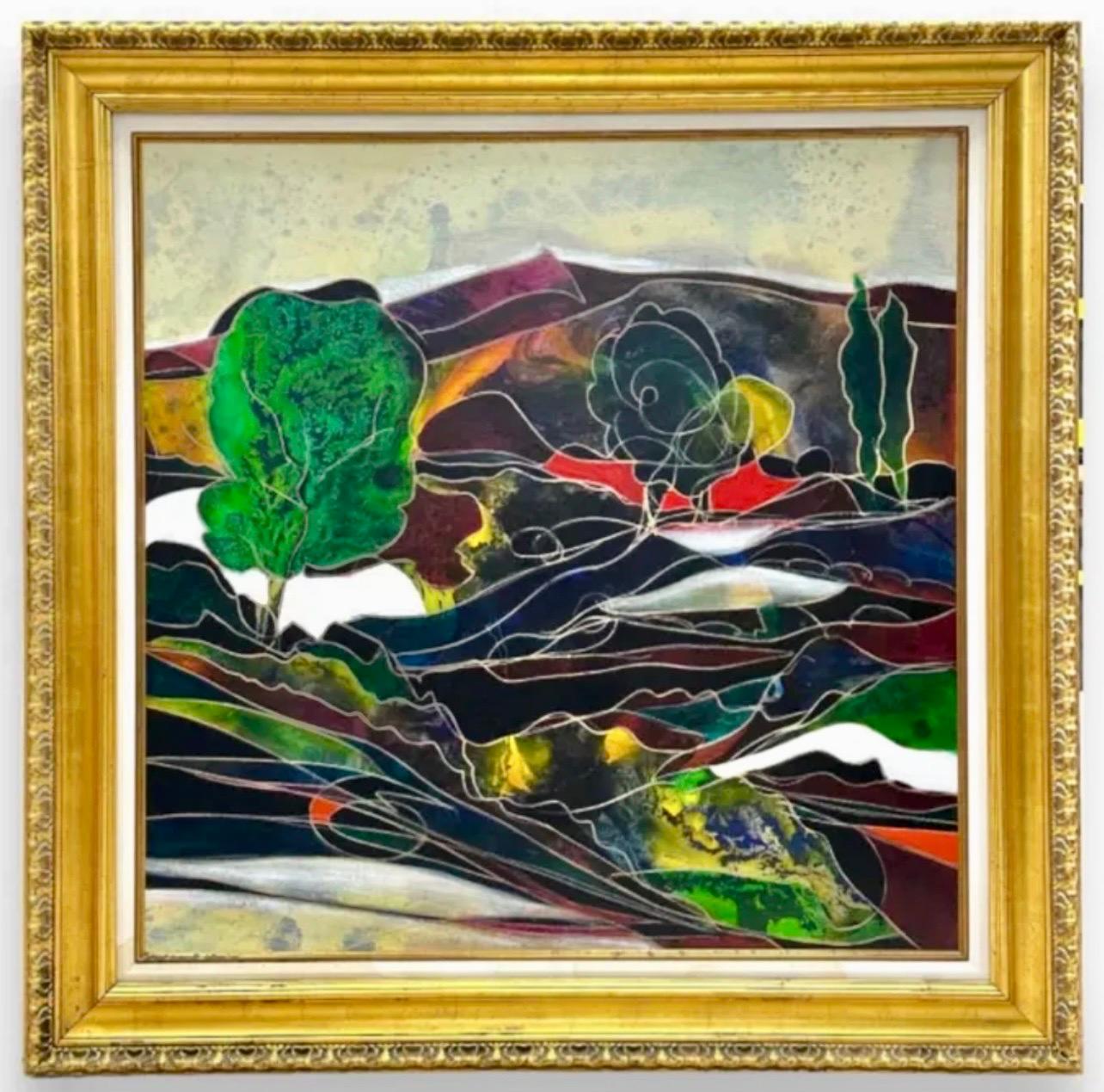 Grande pittura ad olio espressionista intagliata a mano su pannello di Wood Jean-Claude Gaugy in vendita 16