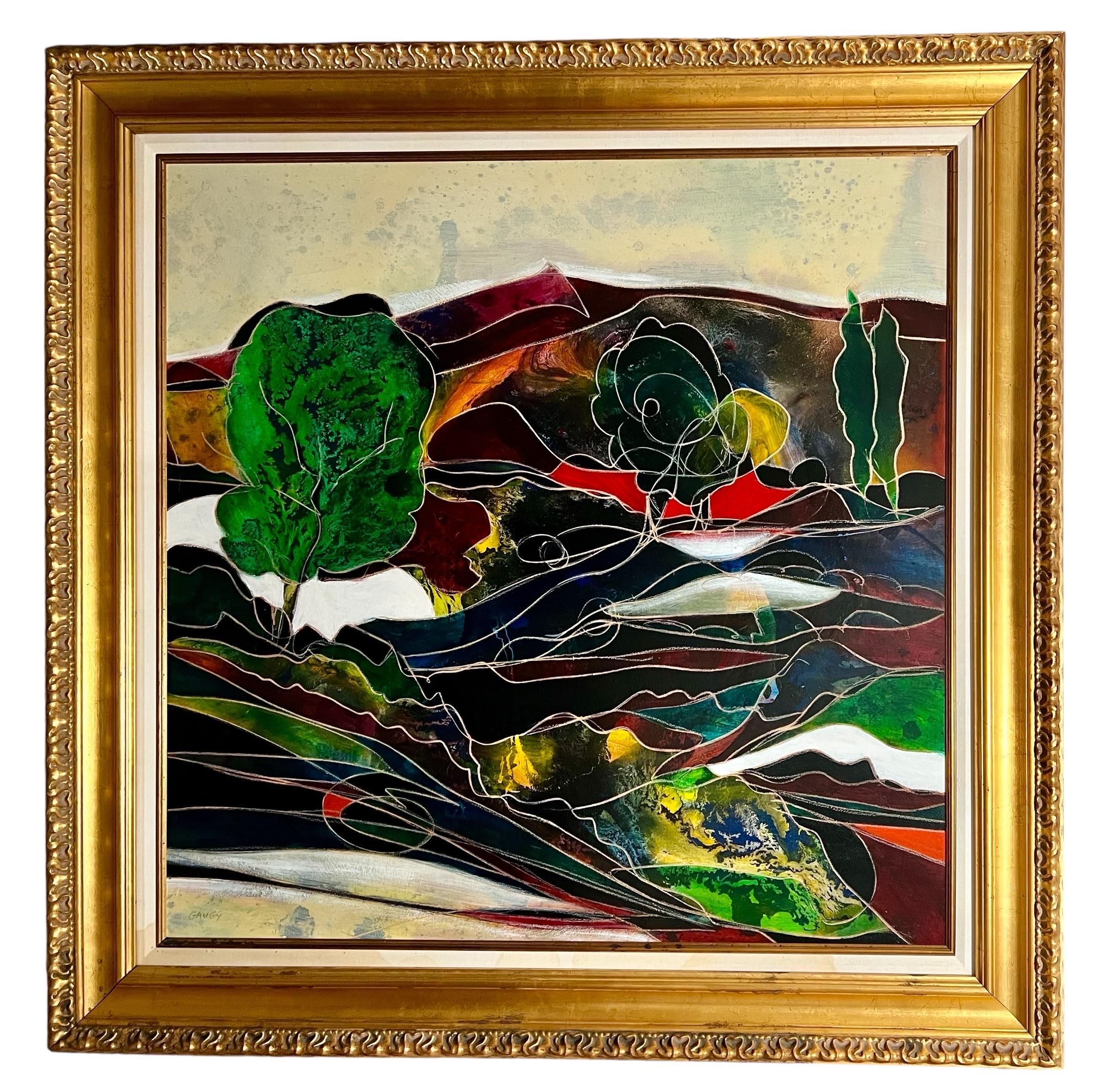 Grande pittura ad olio espressionista intagliata a mano su pannello di Wood Jean-Claude Gaugy in vendita 19