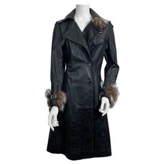 Jean-Claude Jitrois - Cappotto in nappa nera con volpe - Taglia 38
