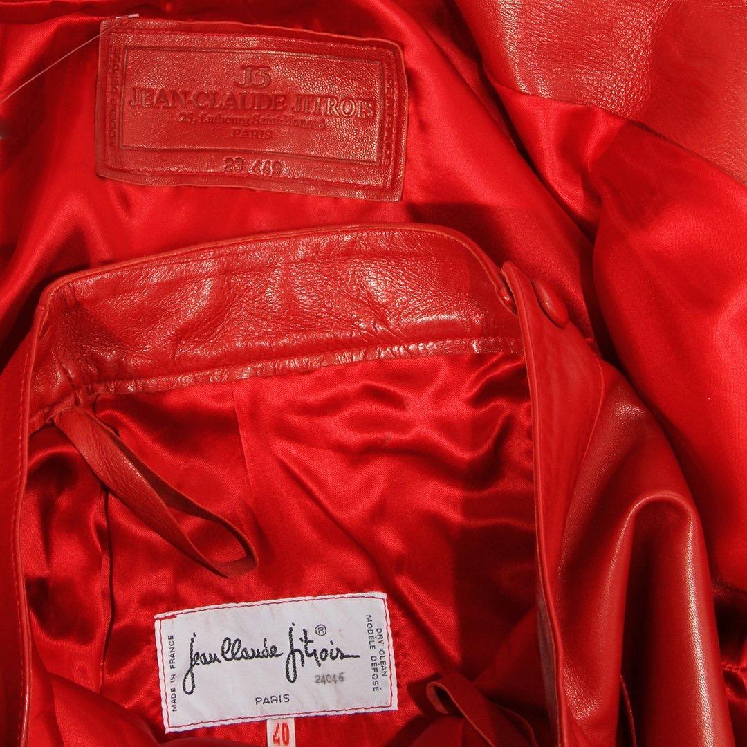 Red Jean Claude Jitrois Corset Suit Circa 1987