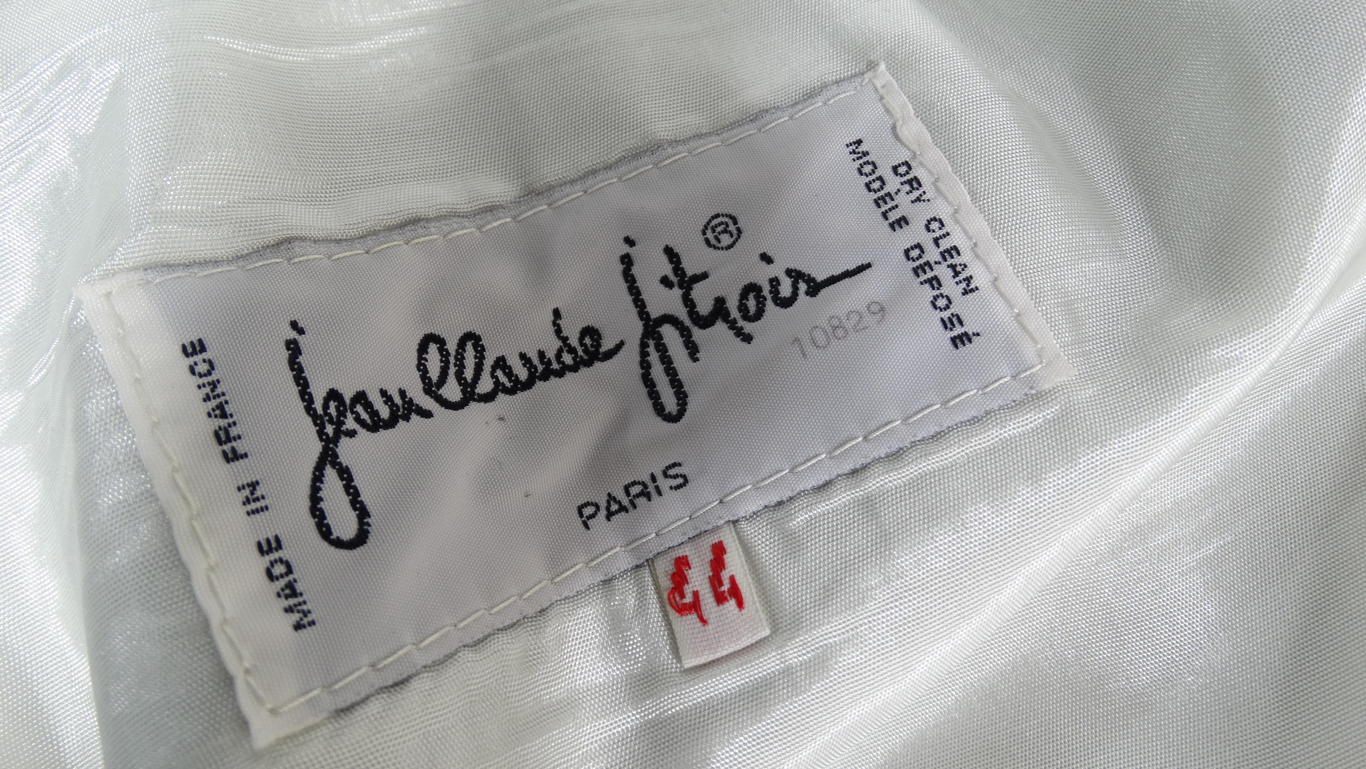 Jean-Claude Jitrois Couture Leather Fur Trim Skirt  For Sale 1