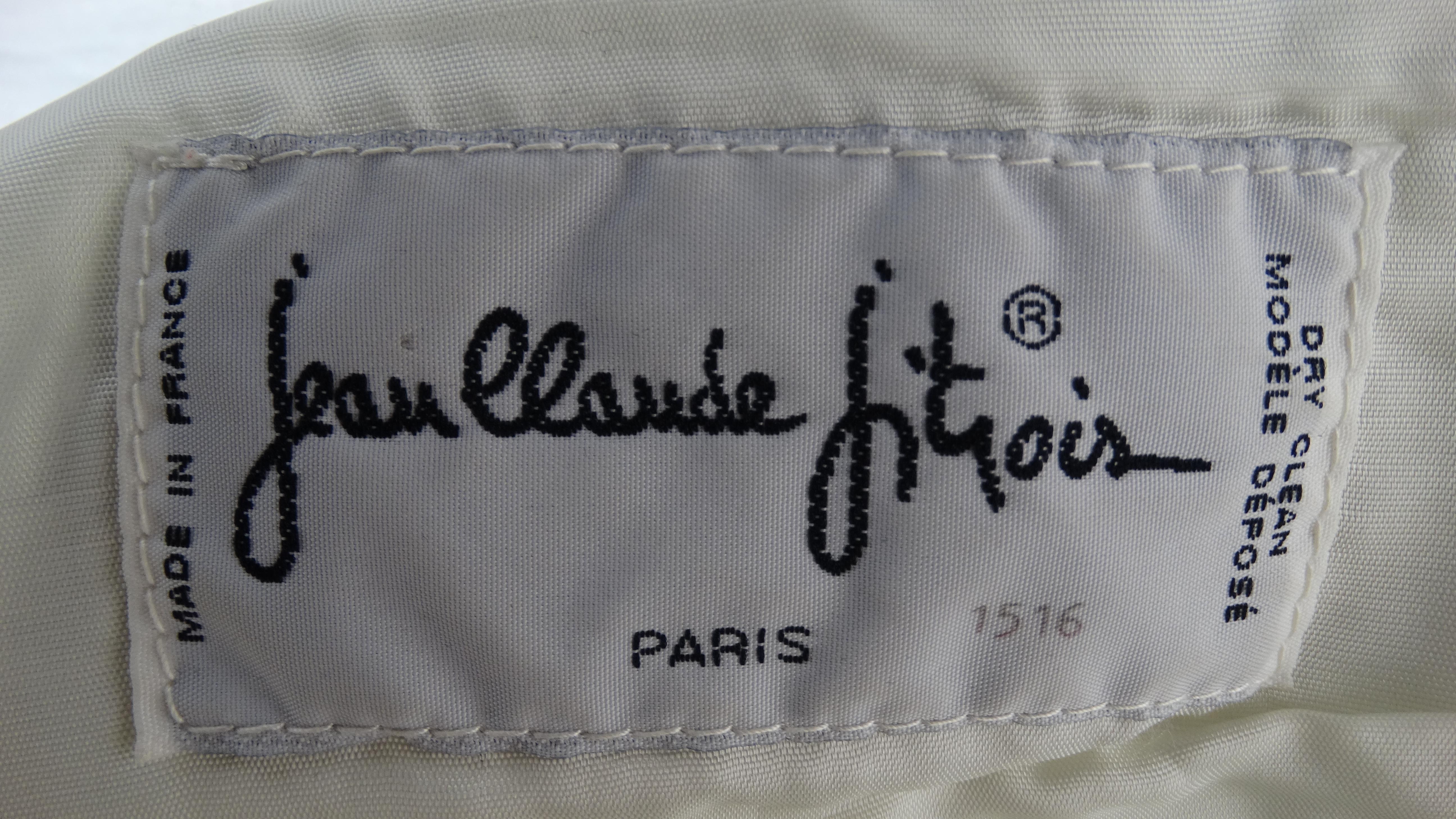 Haut en cuir blanc Jean-Claude Jitrois Couture  en vente 2