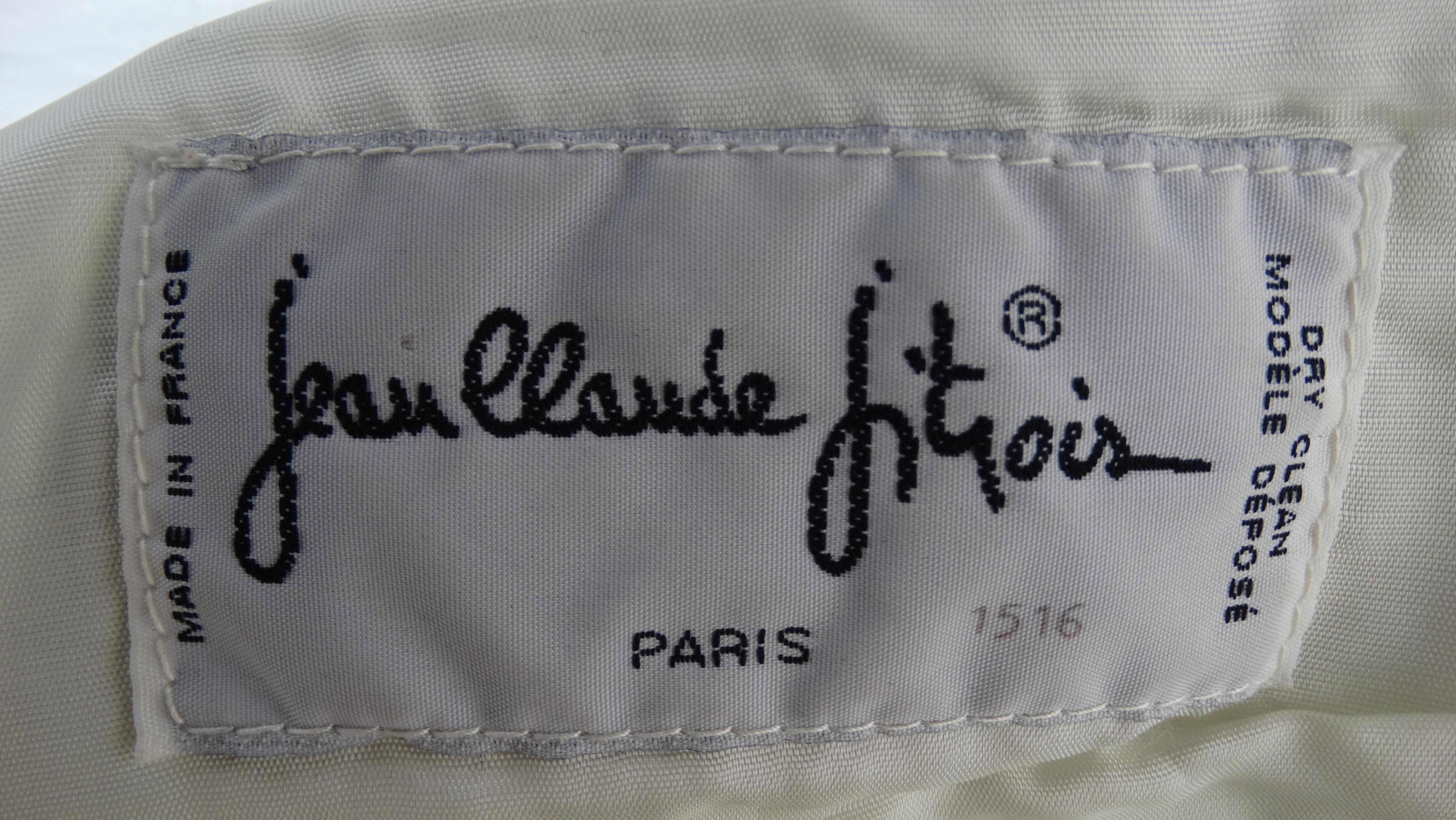 Jean-Claude Jitrois Couture White Leather Top For Sale 1