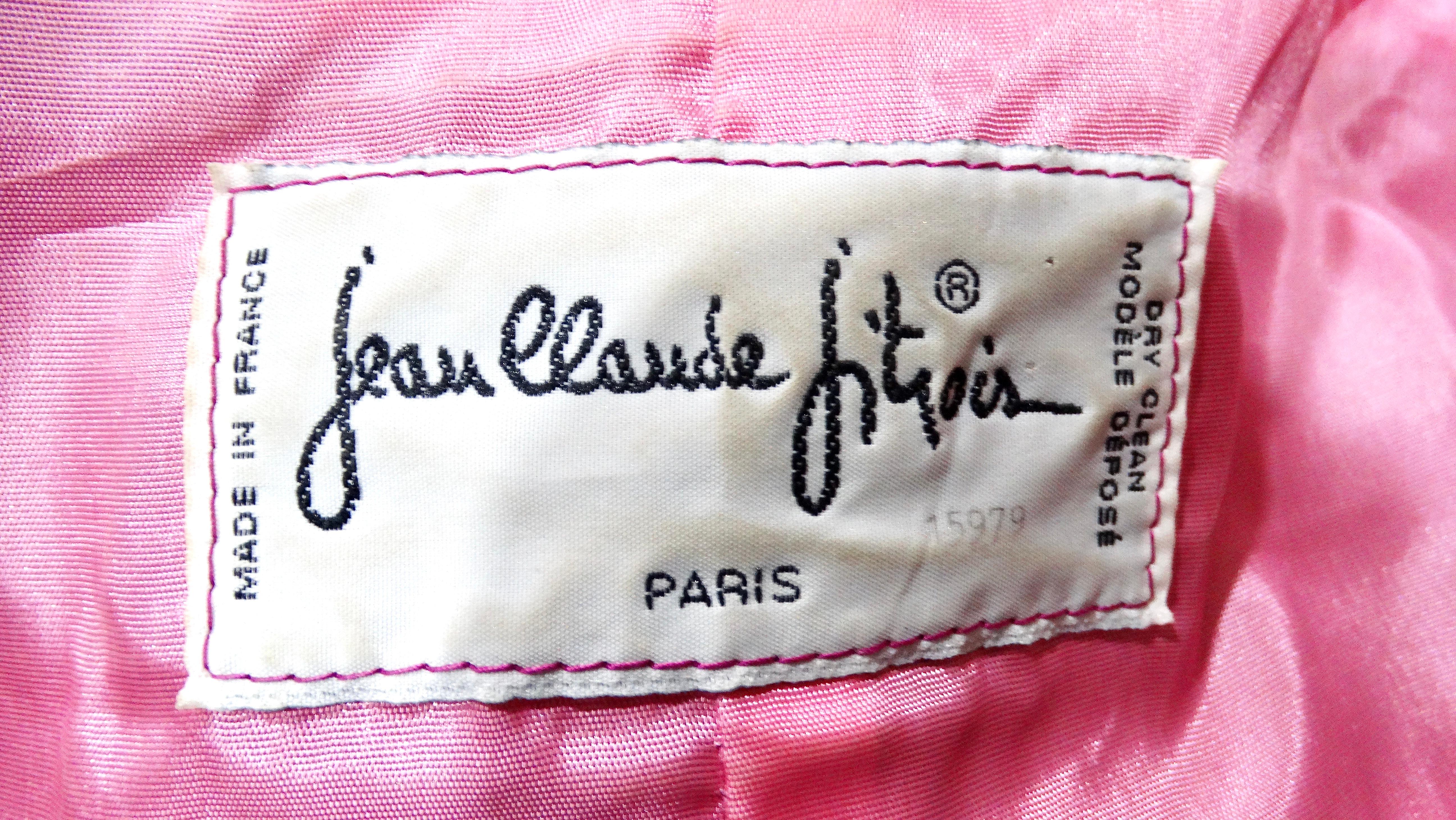 Jean Claude Jitrois Fuchsia Floral Leather Cropped Jacket circa 1990s Numbered For Sale 5