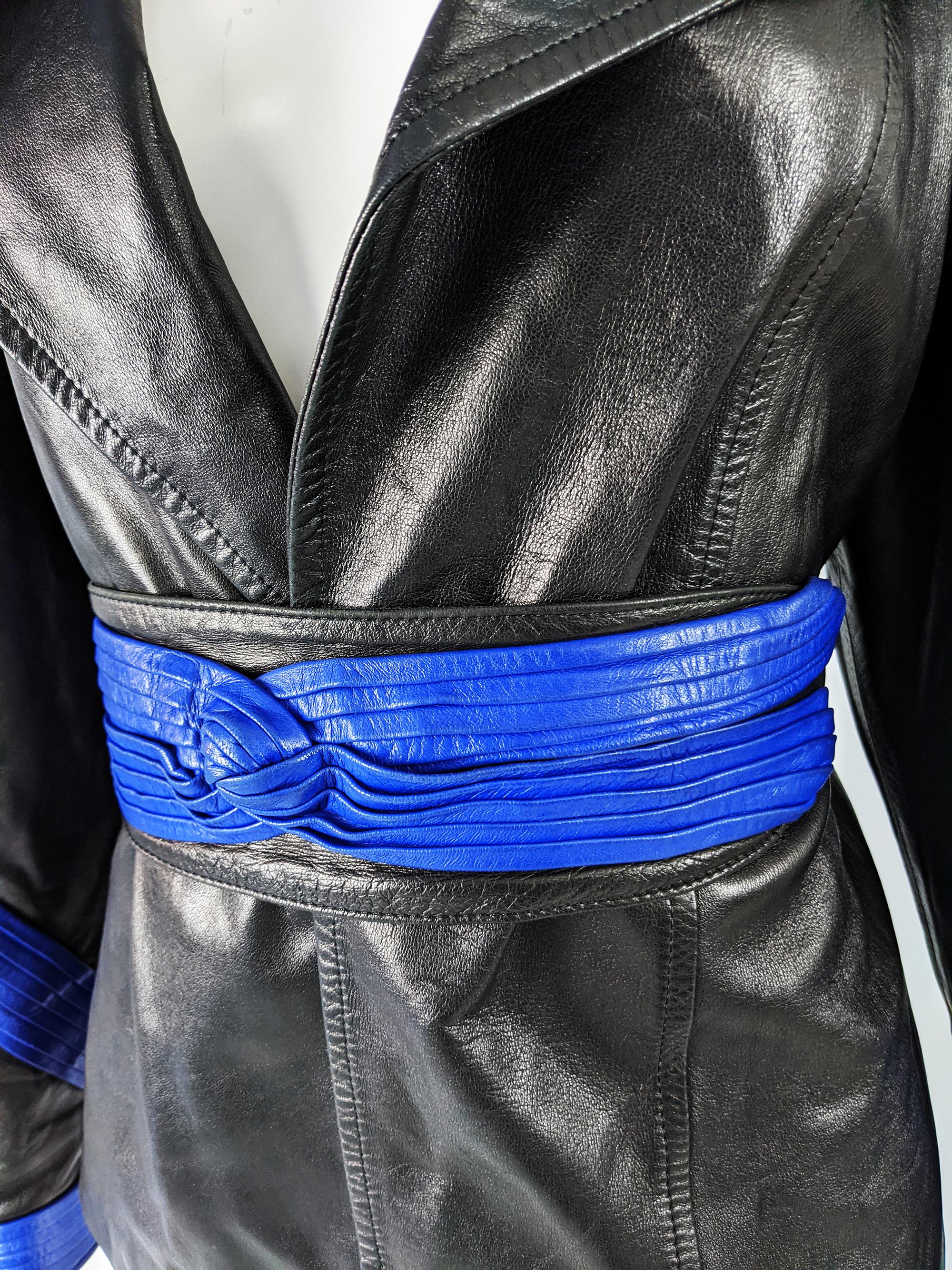 Women's Jean Claude Jitrois Incredible Vintage Leather Jacket 1980s For Sale