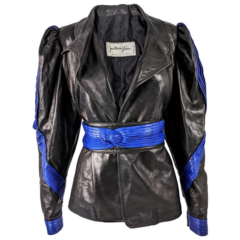 Jean Claude Jitrois Incredible Vintage Leather Jacket 1980s For Sale at ...