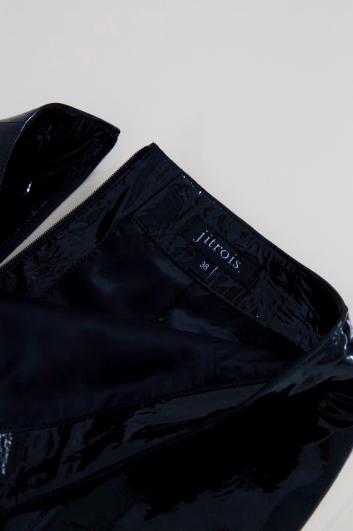Jean-Claude Jitrois Vintage Black Latex Skirt Suit 7