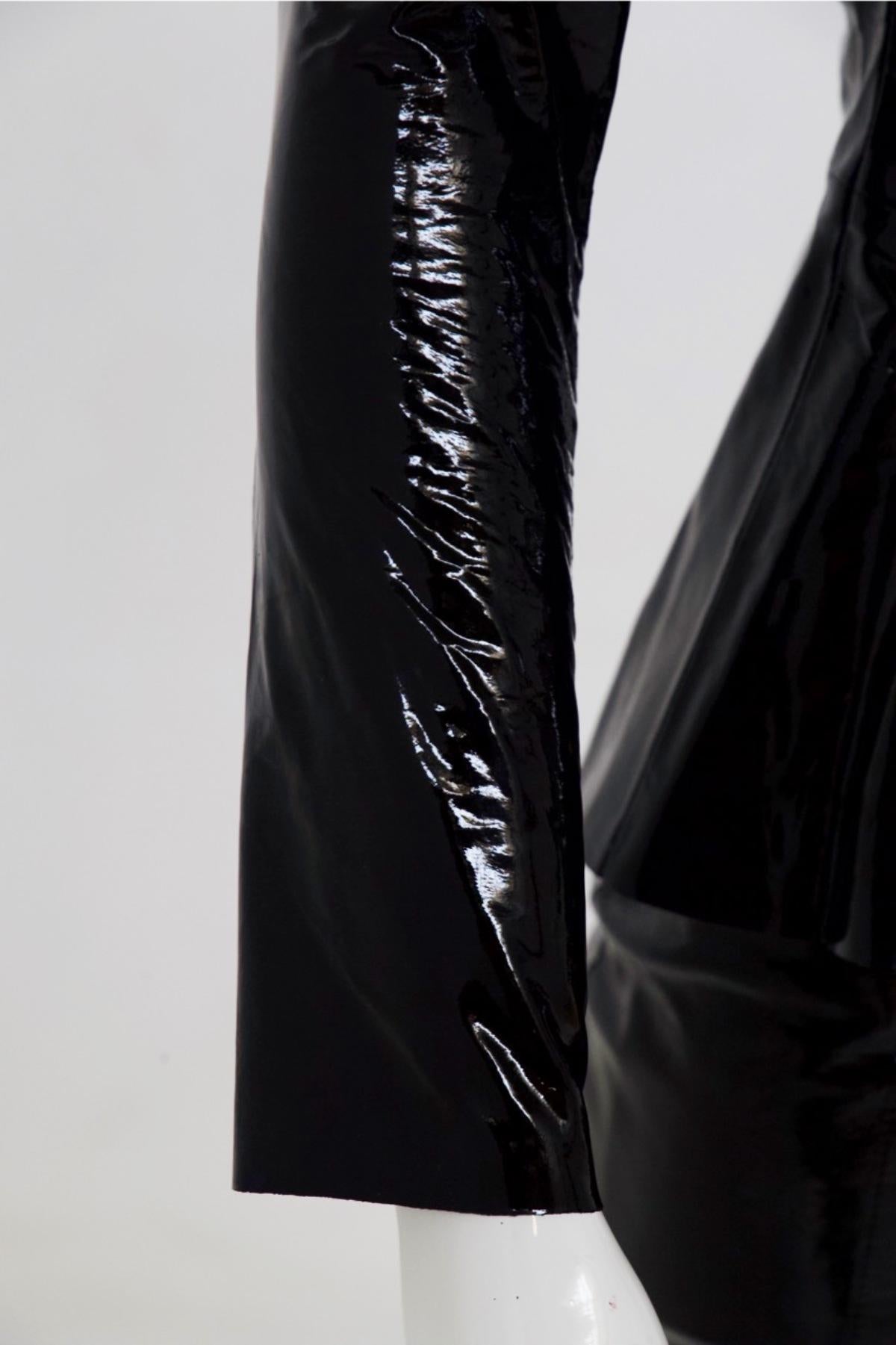 Jean-Claude Jitrois Vintage Black Latex Skirt Suit 2