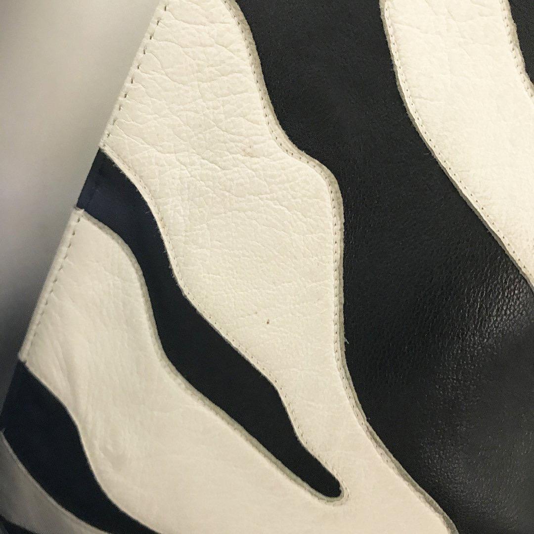 Gray Jean-Claude Jitrois Zebra Print Leather Jacket Circa 1980’s