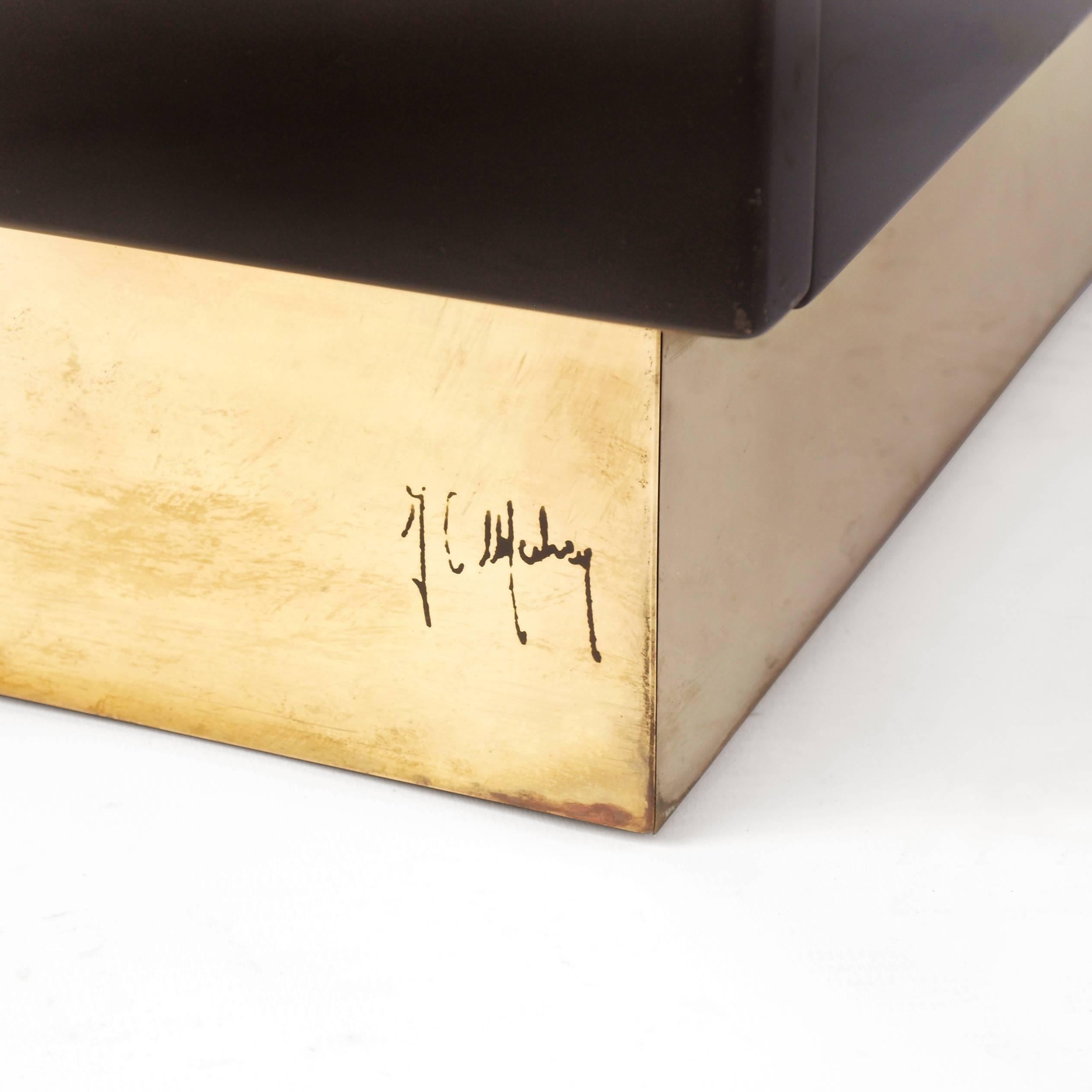 Jean Claude Mahey, 1970s Black Lacquered Chest of Drawers In Good Condition In London, GB