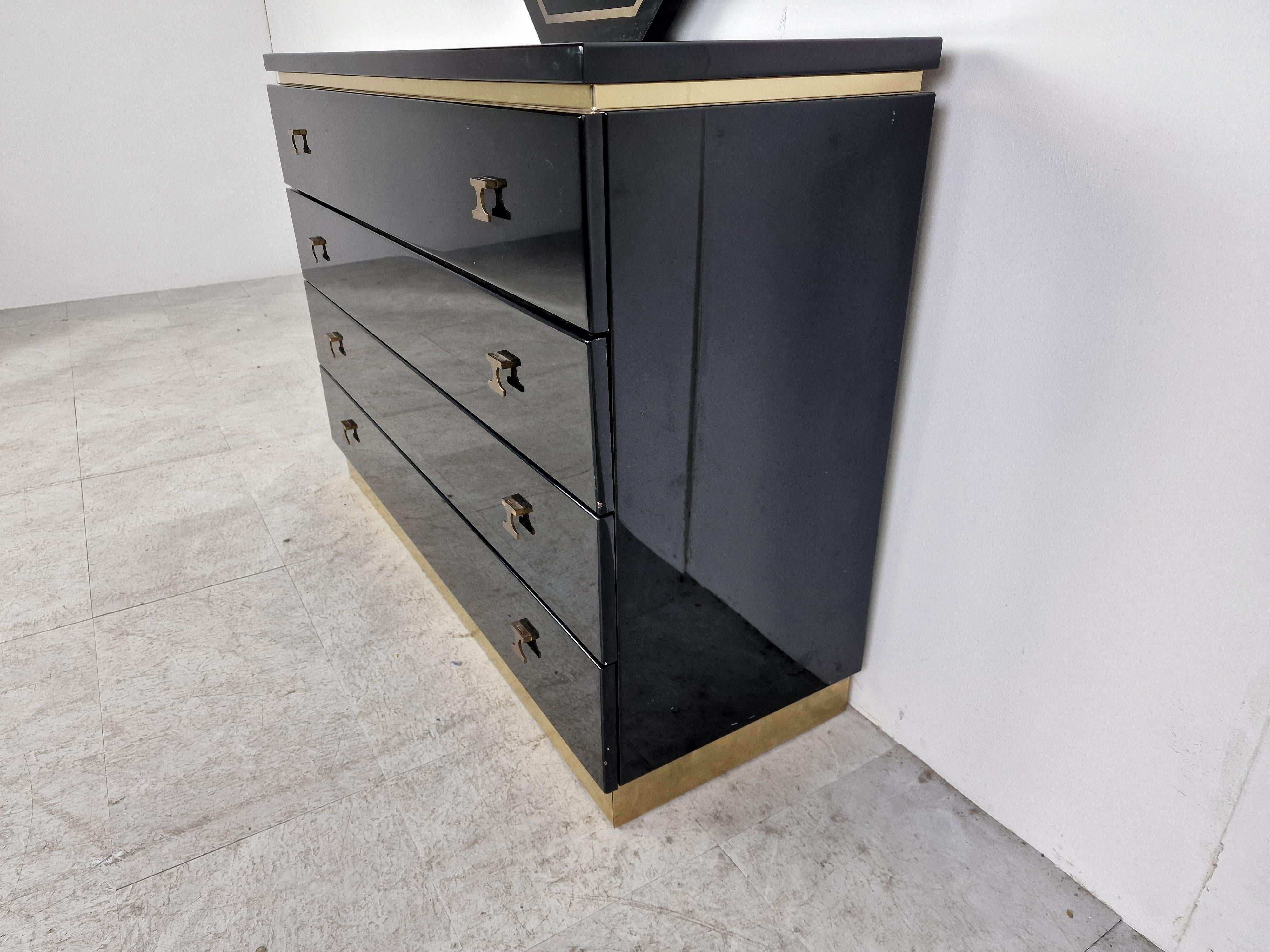 Jean Claude Mahey Chest of Drawers with Mirror, 1970s 3