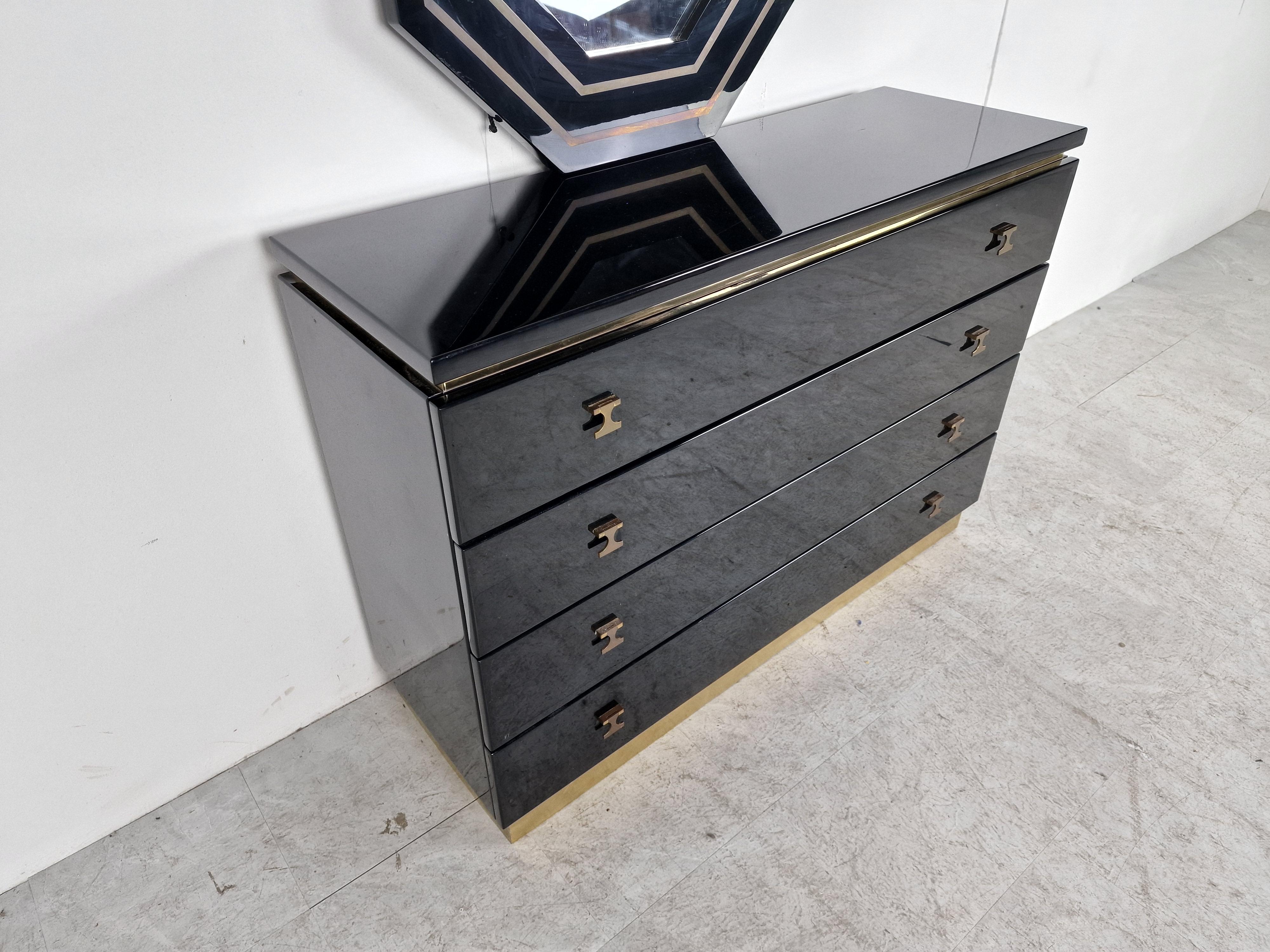 Jean Claude Mahey Chest of Drawers with Mirror, 1970s 5