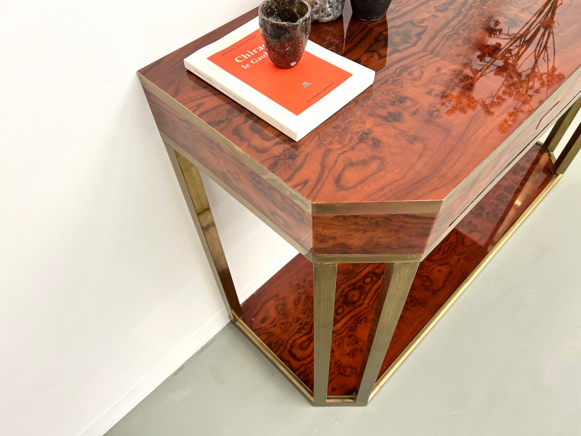 Jean-Claude Mahey lacquered console table, France circa 1970 For Sale 4