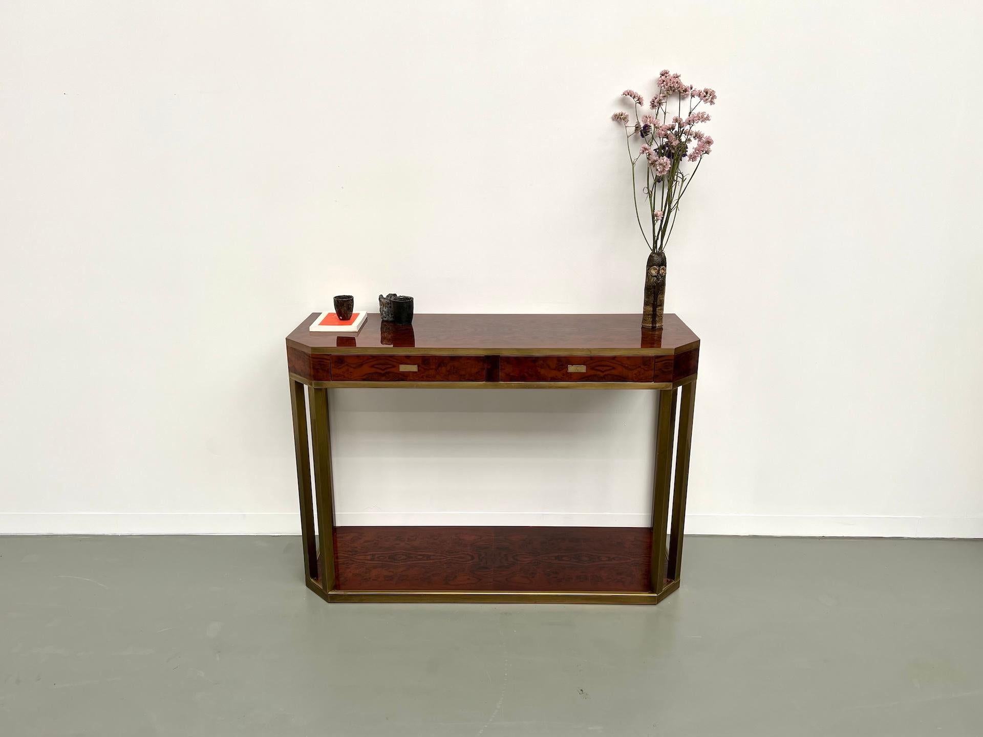 Mid-Century Modern Jean-Claude Mahey lacquered console table, France circa 1970 For Sale