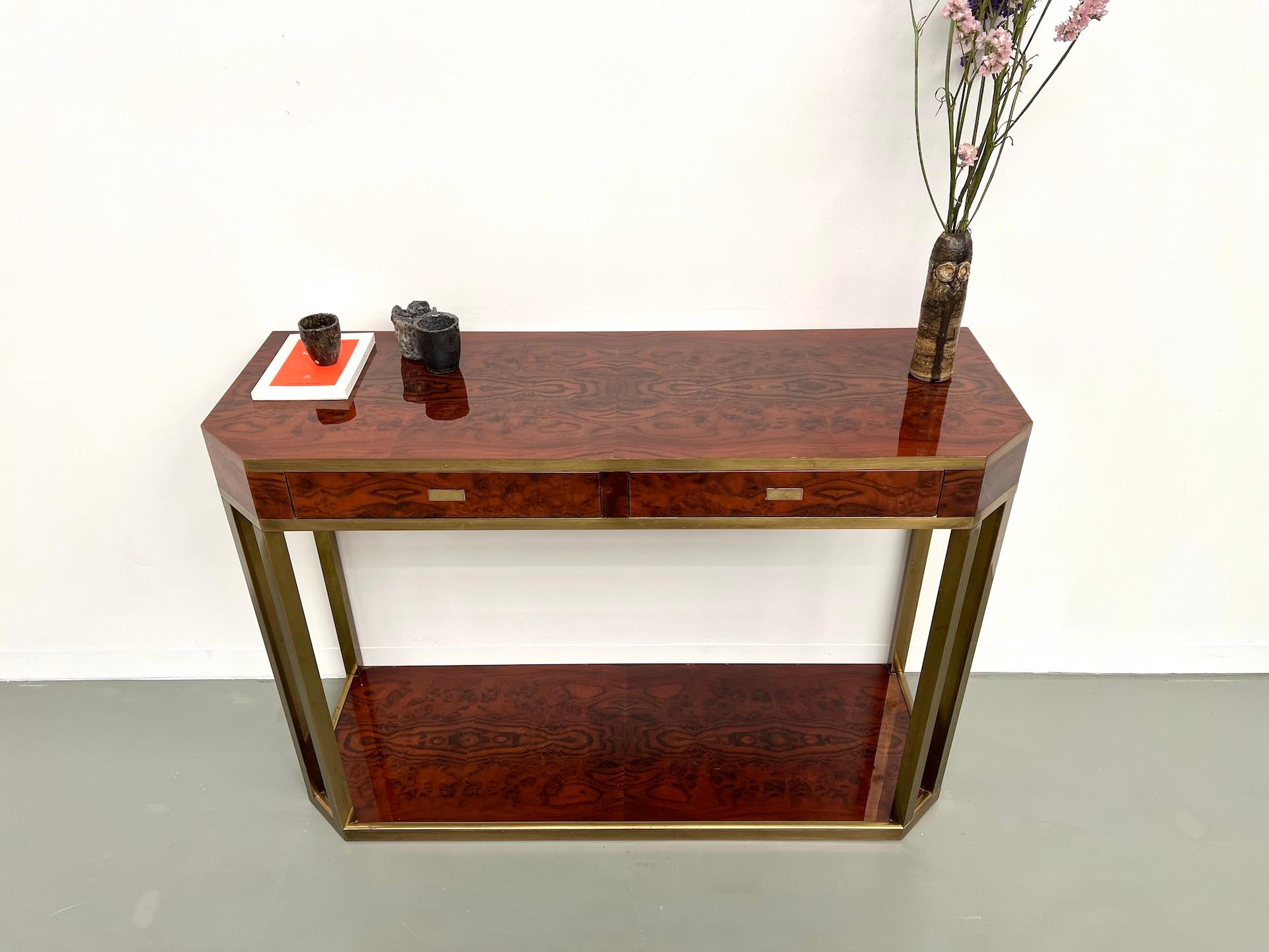 French Jean-Claude Mahey lacquered console table, France circa 1970 For Sale