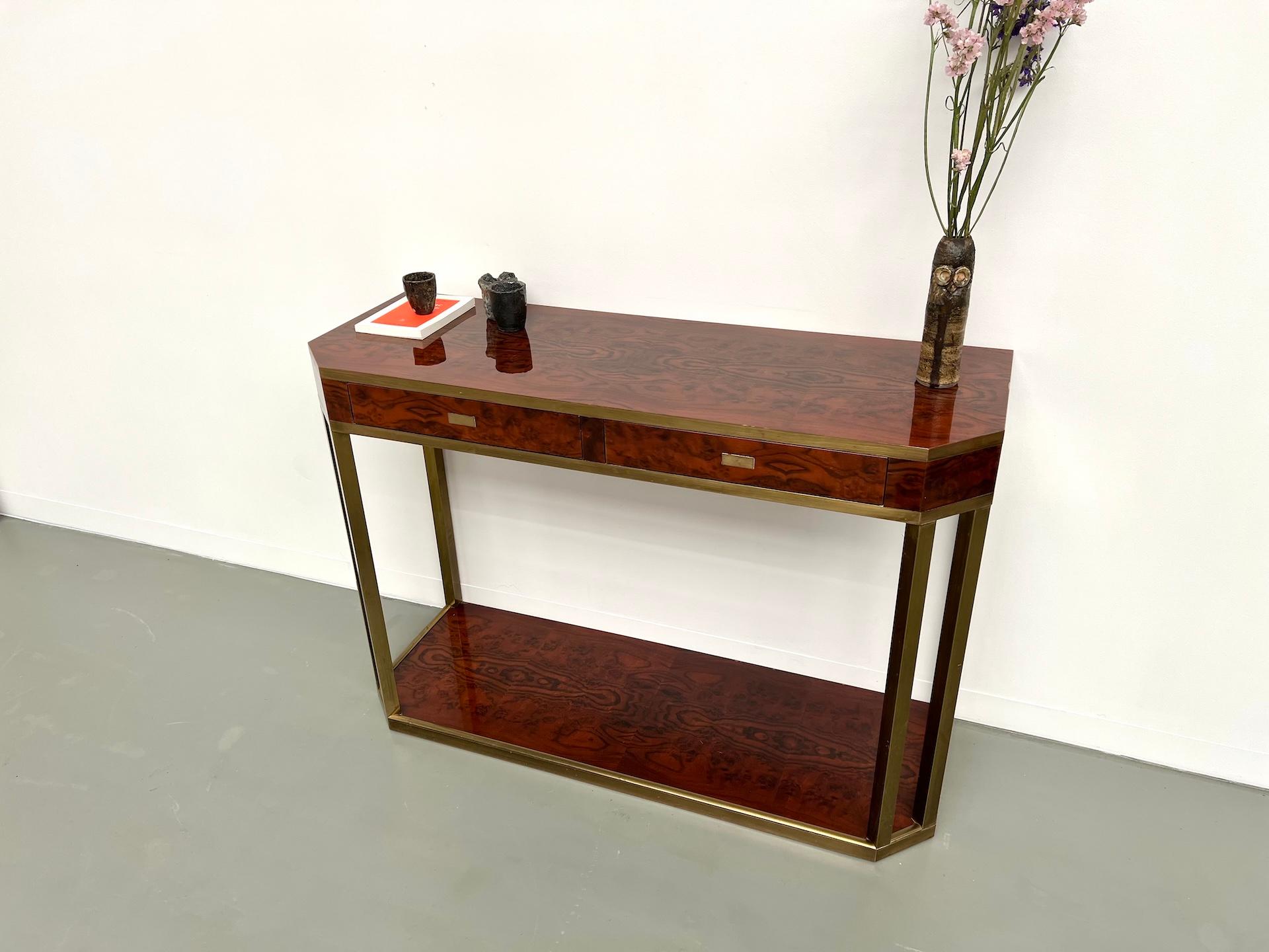 Jean-Claude Mahey lacquered console table, France circa 1970 In Good Condition For Sale In LYON, FR