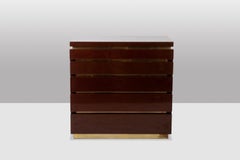Jean-Claude Mahey.  Lacquered wooden chest of drawers. 1970s–80s.