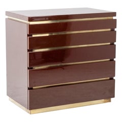 Jean-Claude Mahey.  Lacquered wooden chest of drawers. 1970s–80s.