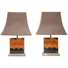 Jean Claude Mahey Pair of Table Lamps