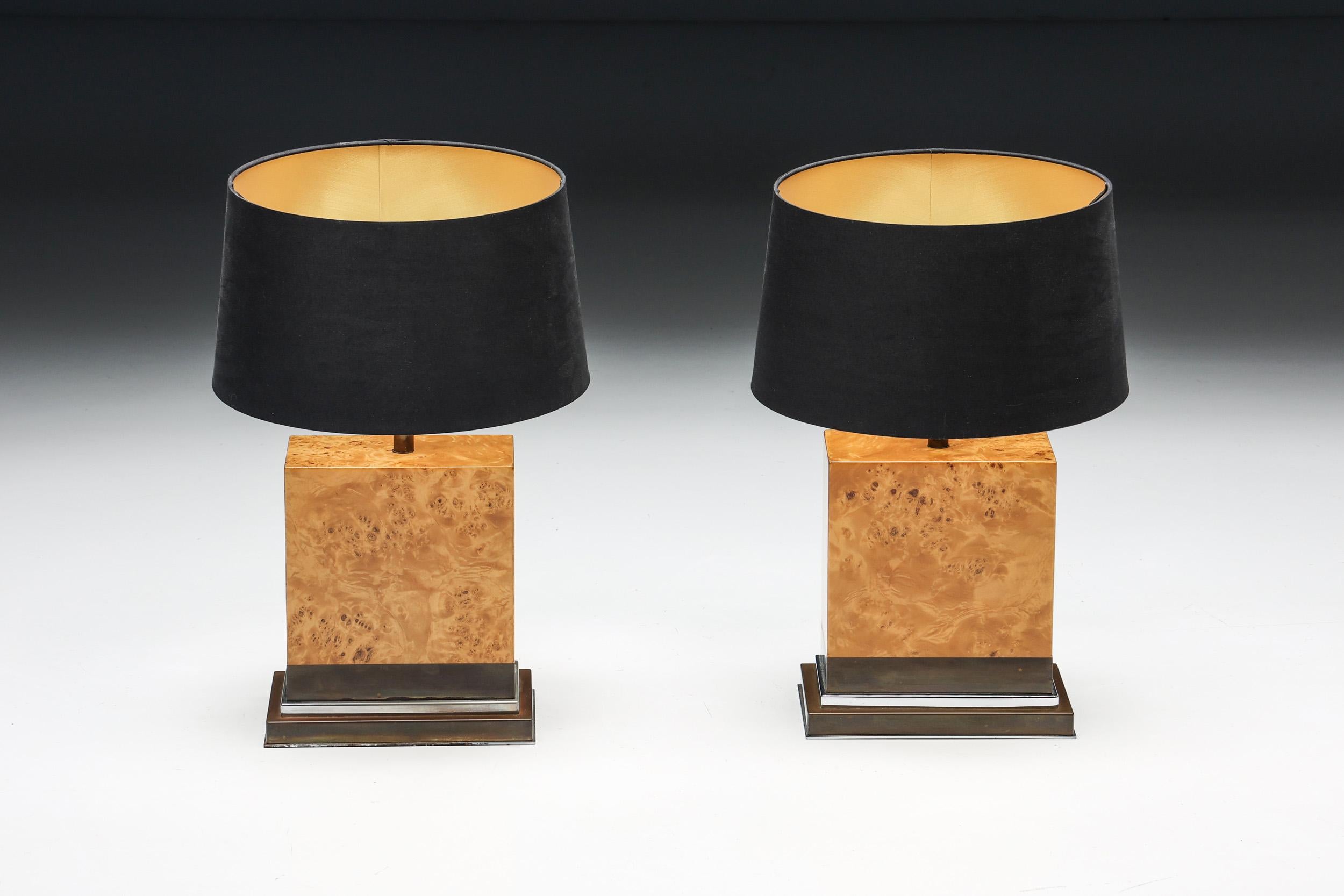 French Jean Claude Mahey Table Lamp, Hollywood Regency, France, 1970s