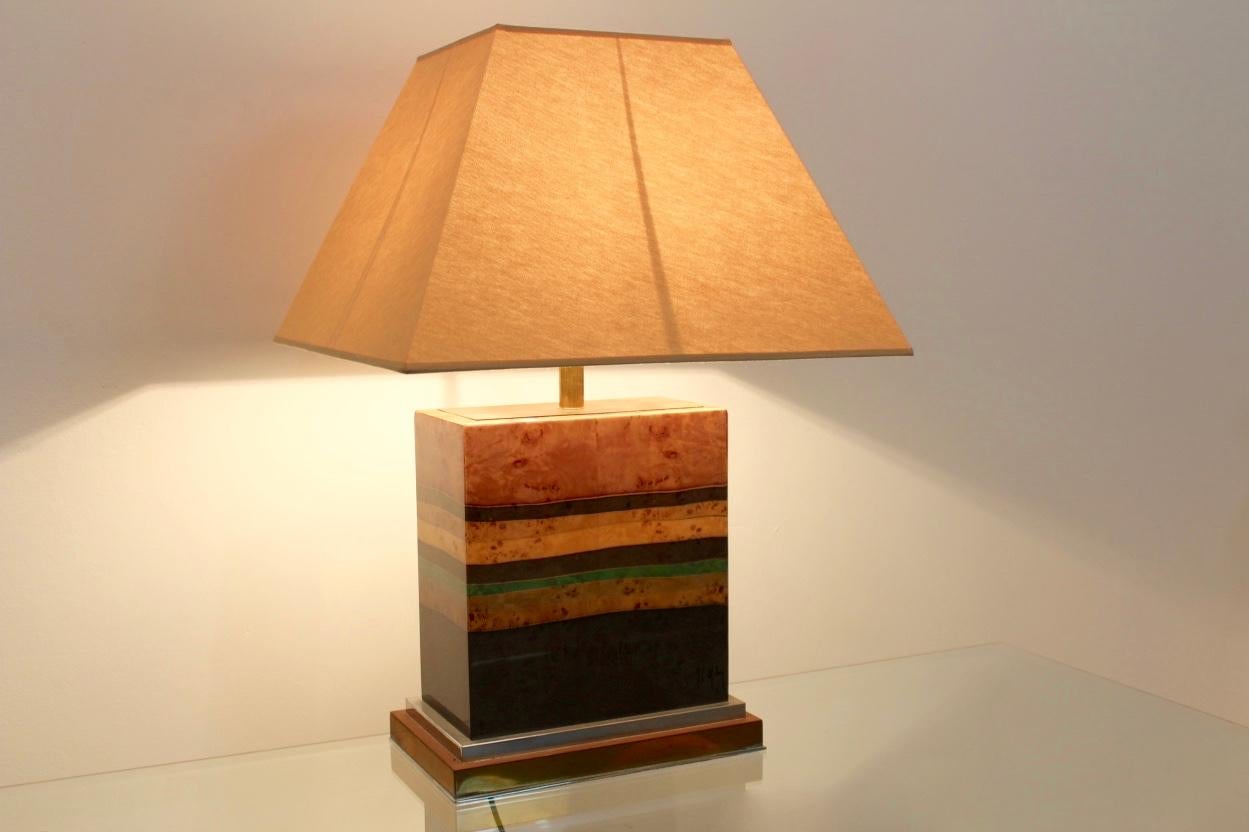 Mid-Century Modern Jean Claude Mahey Table Lamp, signed, France 1970s
