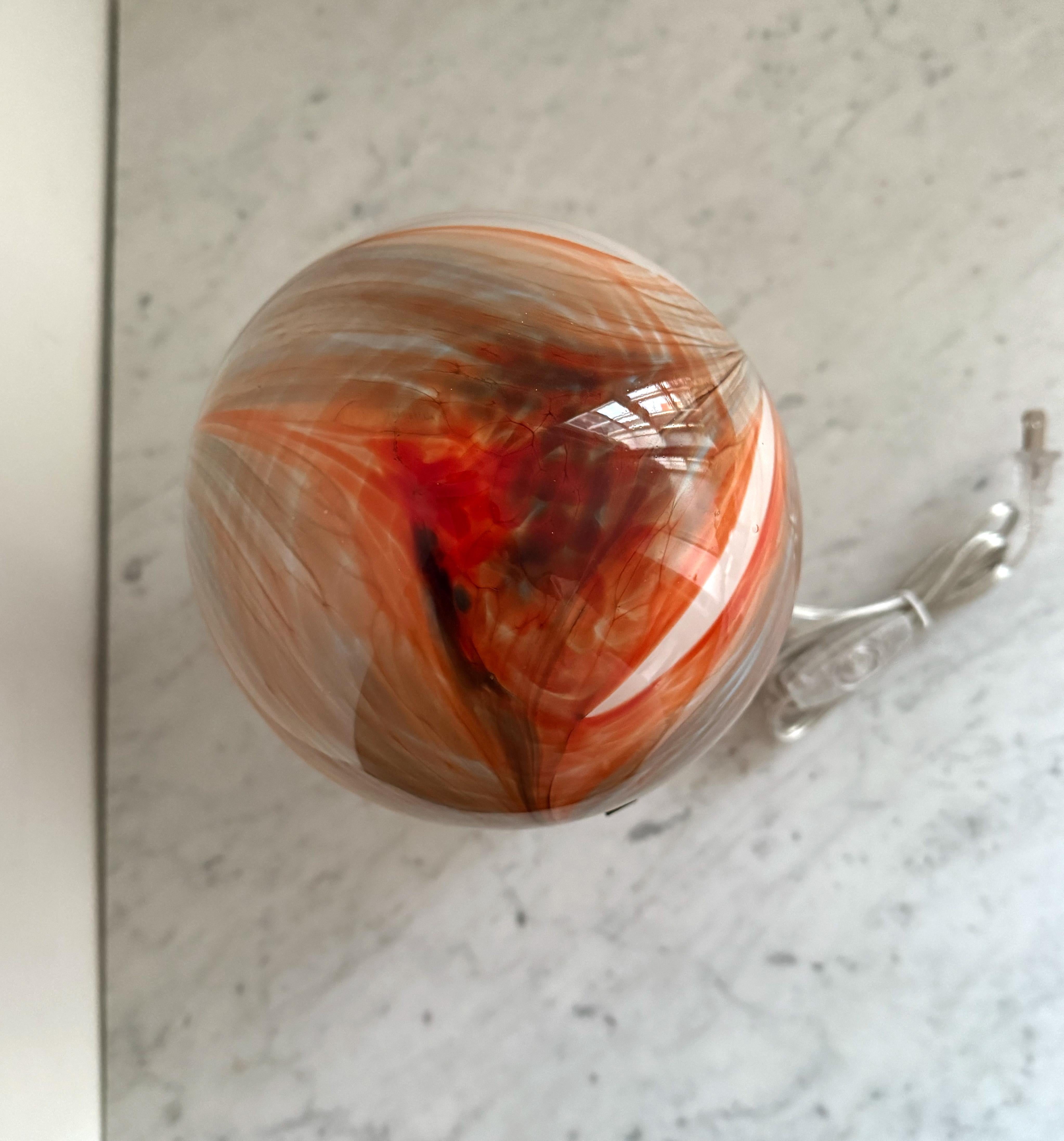 Fin du 20e siècle Lampe de table en verre soufflé Jean-Claude Novaro en vente