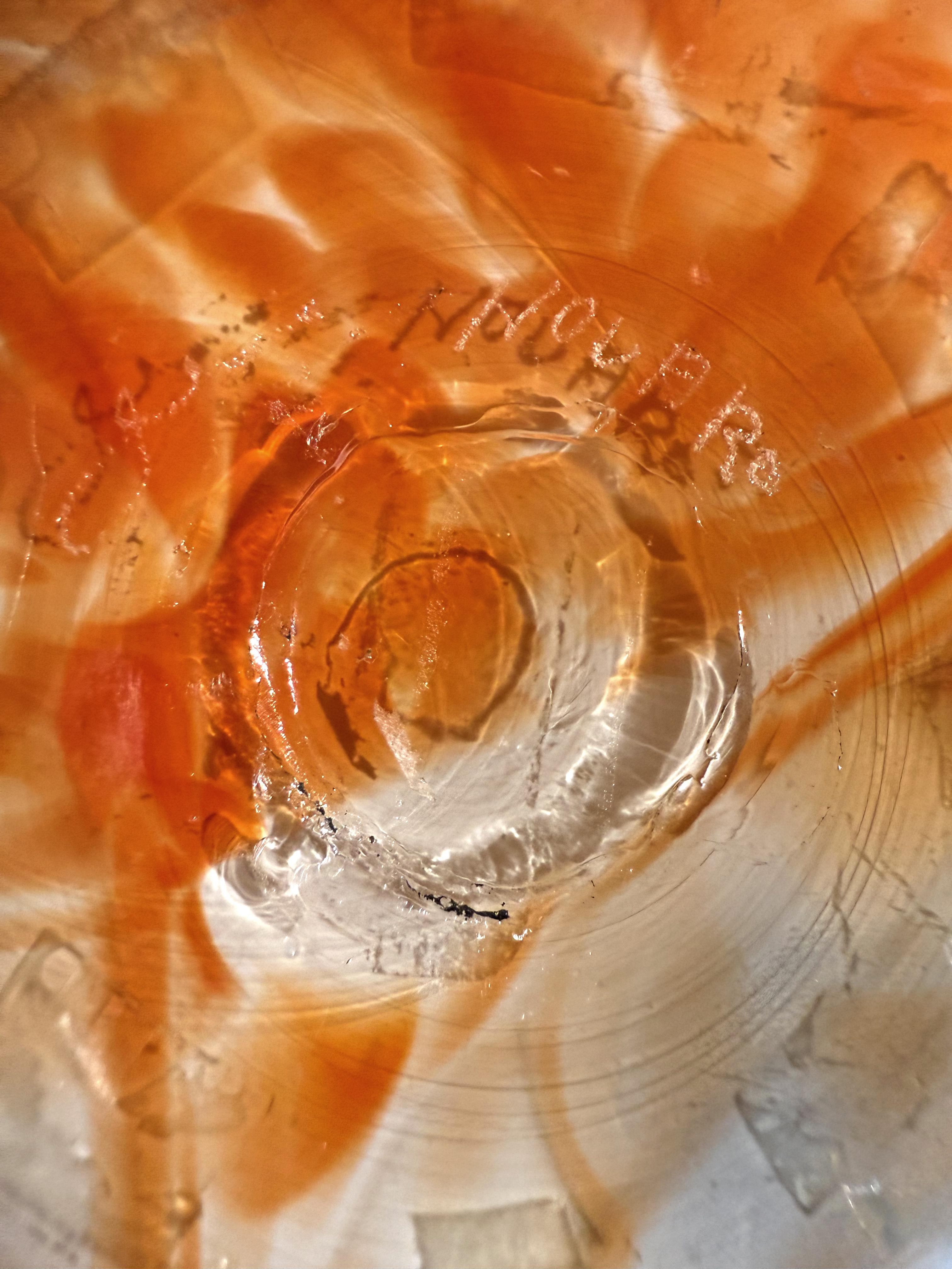 Verre d'art Lampe de table en verre soufflé Jean-Claude Novaro en vente