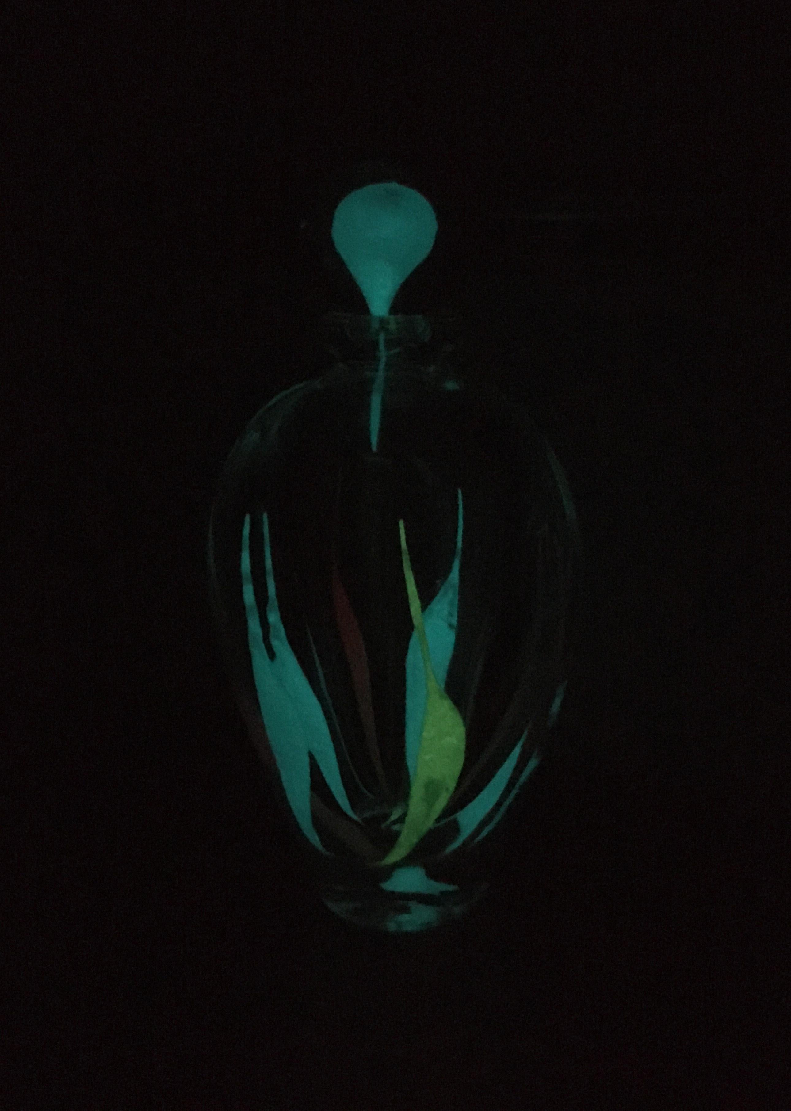 Jean Claude Novaro Glow in the Dark Art Glass Modern Decanter Bottle Vase 5
