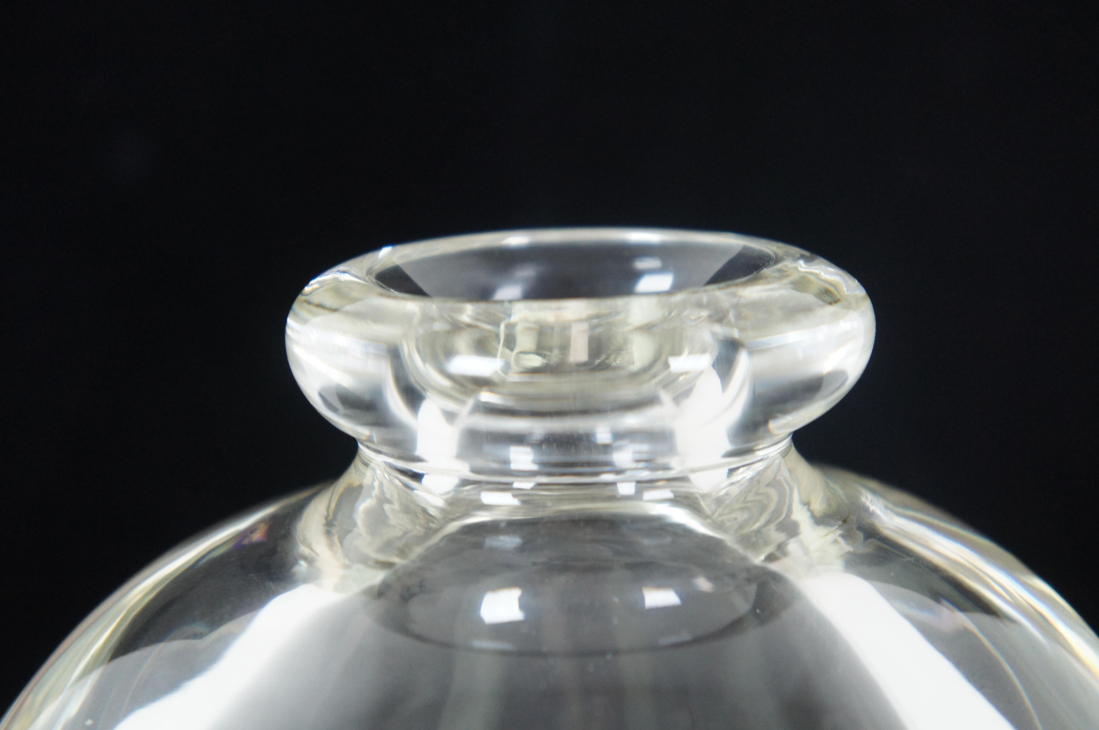 20th Century Jean Claude Novaro Glow in the Dark Art Glass Modern Decanter Bottle Vase