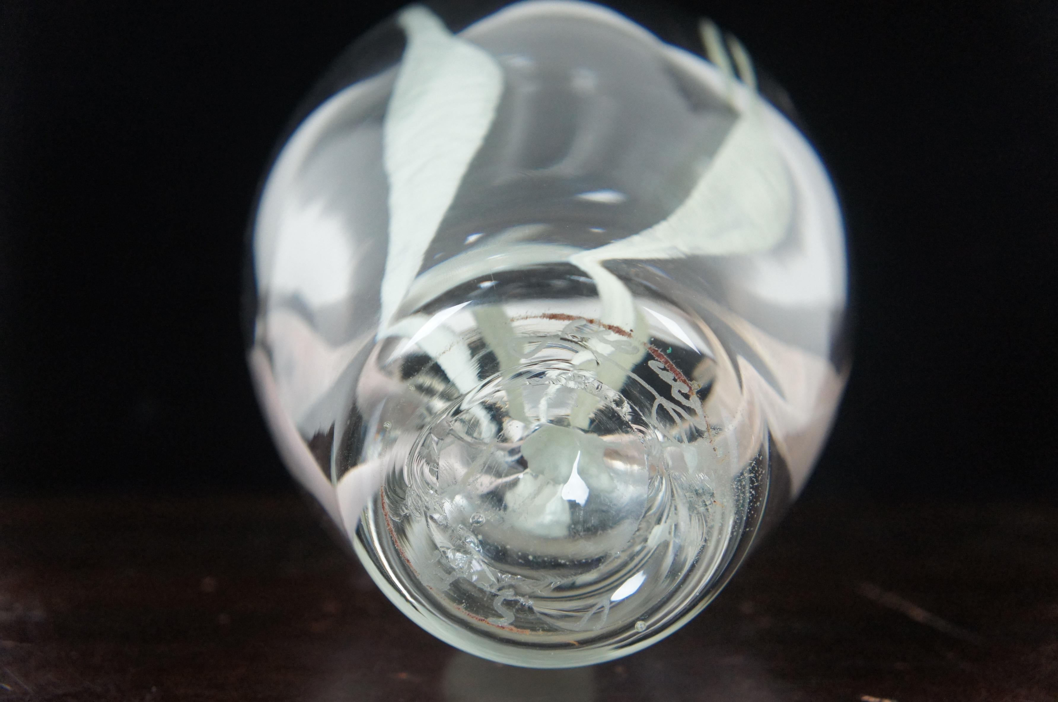 Jean Claude Novaro Glow in the Dark Art Glass Modern Decanter Bottle Vase 1
