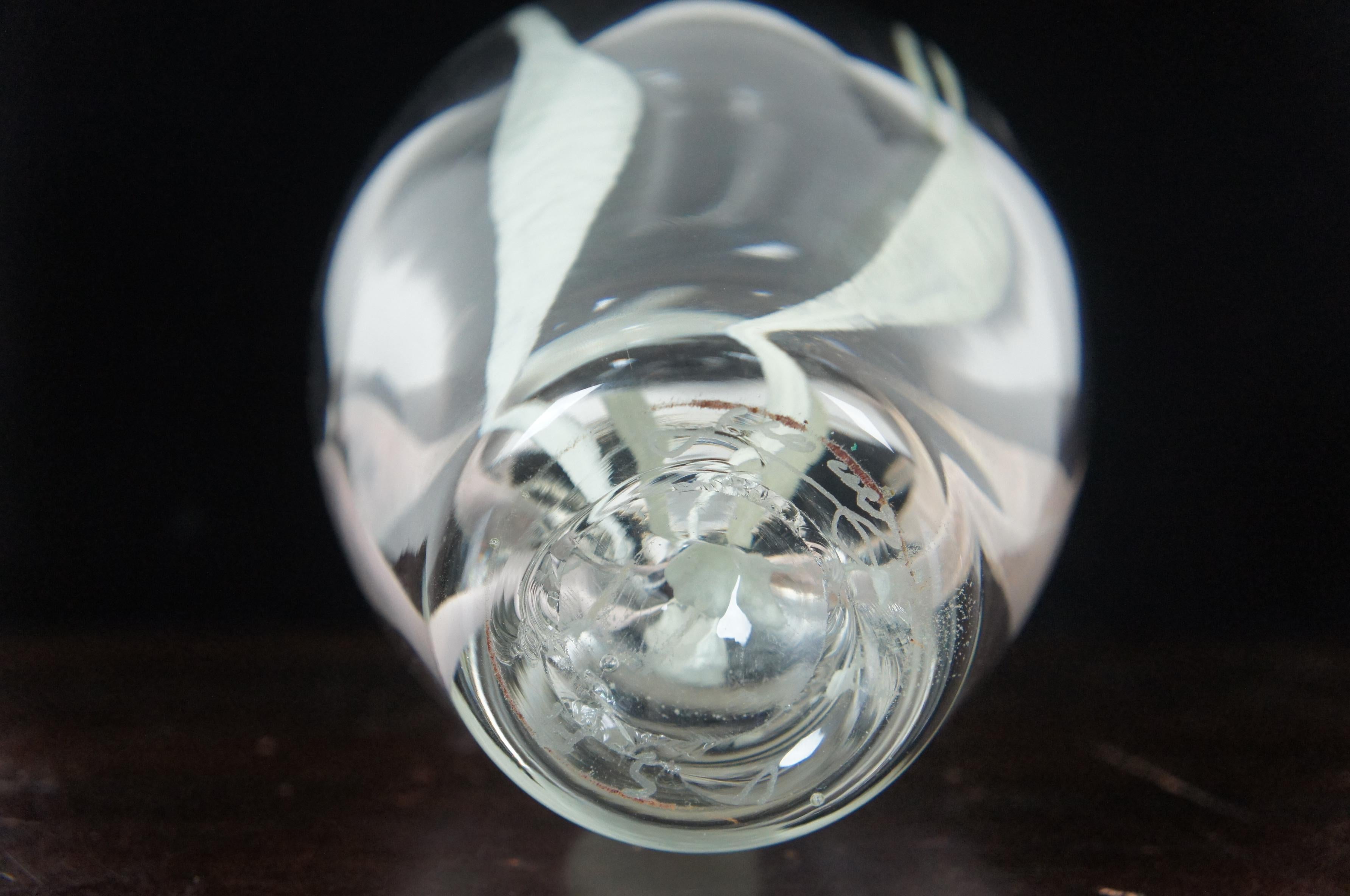 Blown Glass Jean Claude Novaro Glow in the Dark Art Glass Modern Decanter Bottle Vase