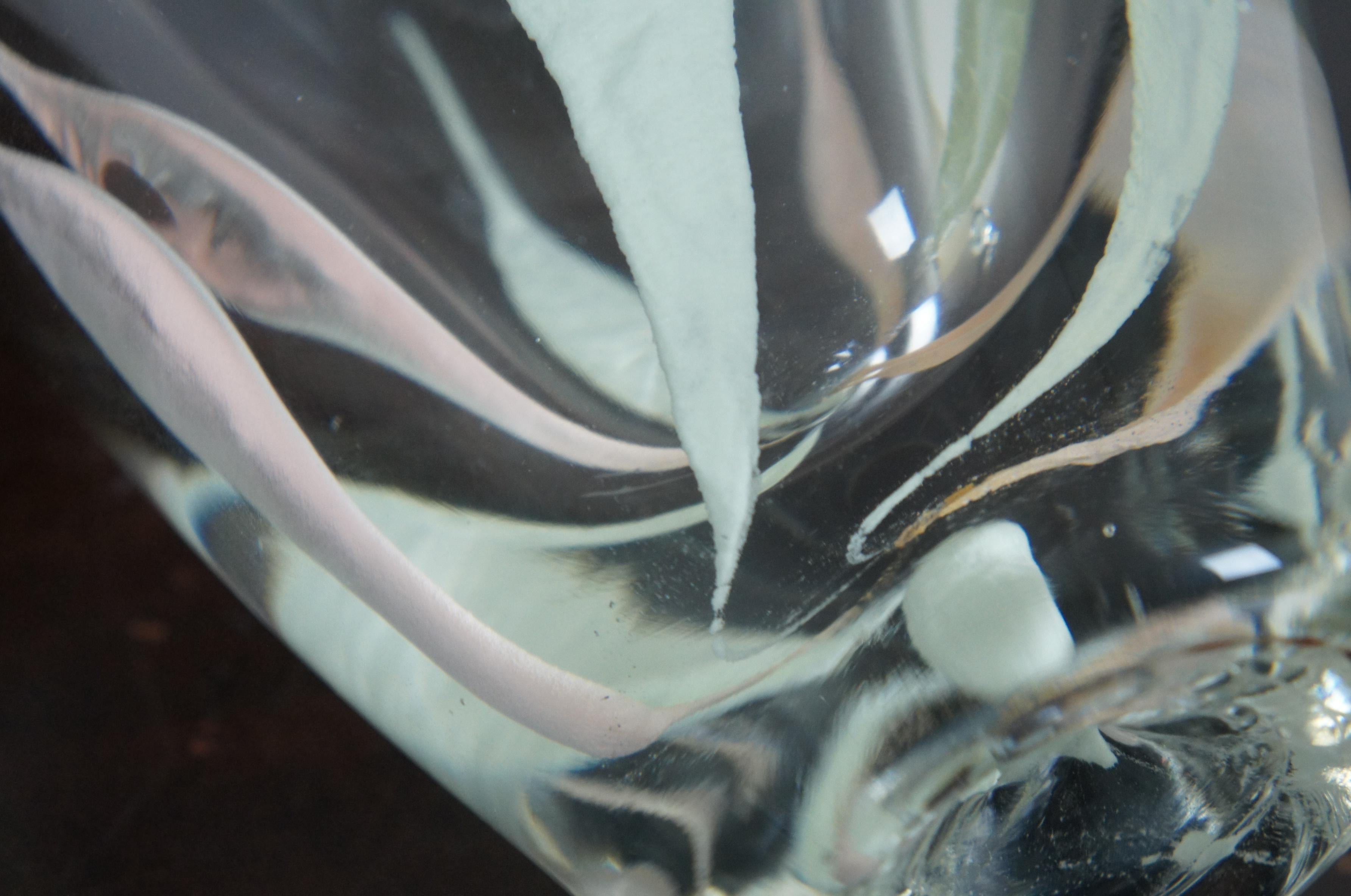Jean Claude Novaro Glow in the Dark Art Glass Modern Decanter Bottle Vase 2