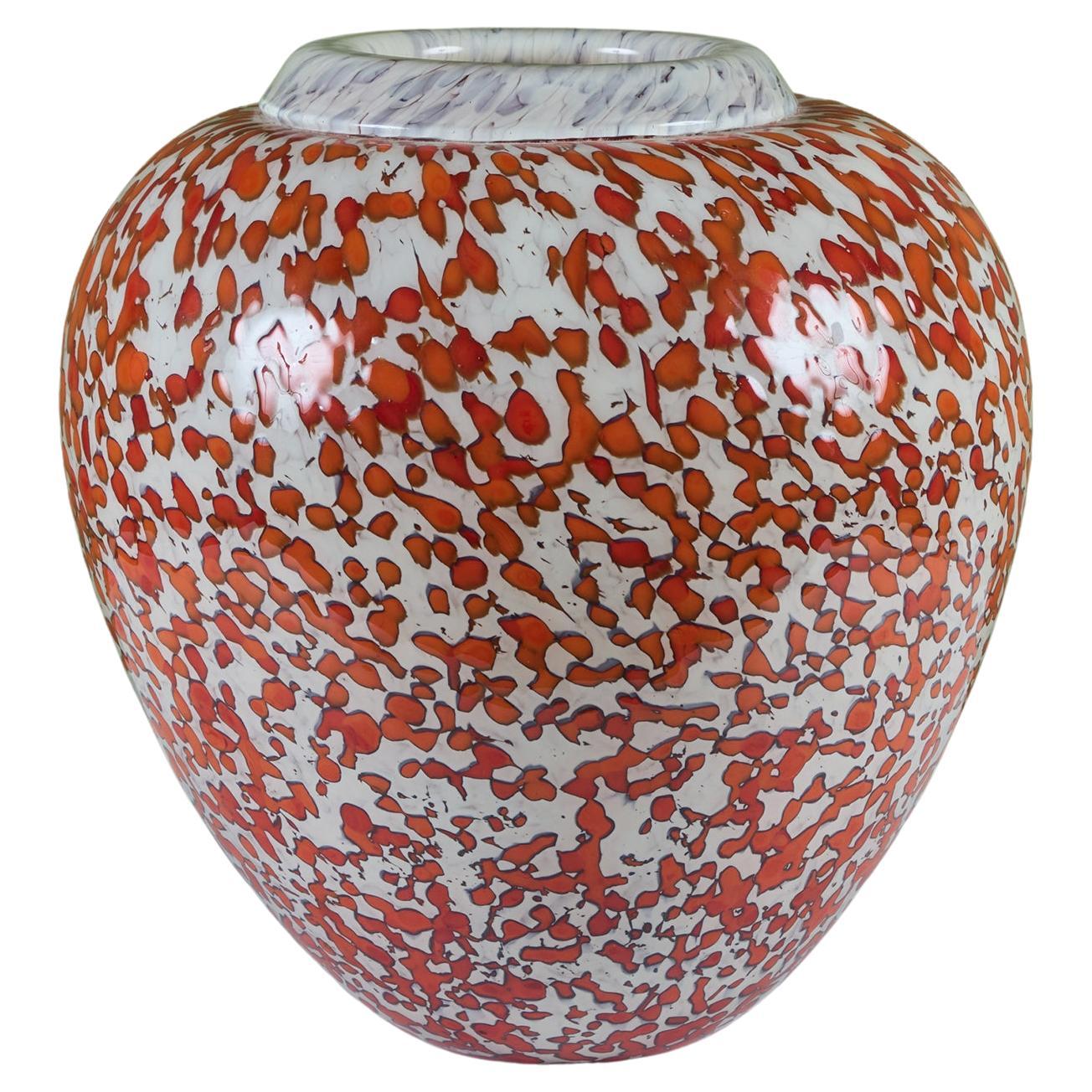 Grand vase en verre Jean Claude Novaro