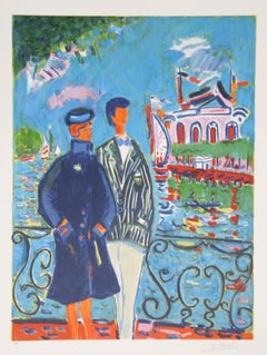 « Après-midi », lithographie impressionniste signée de Jean-Claude Picot