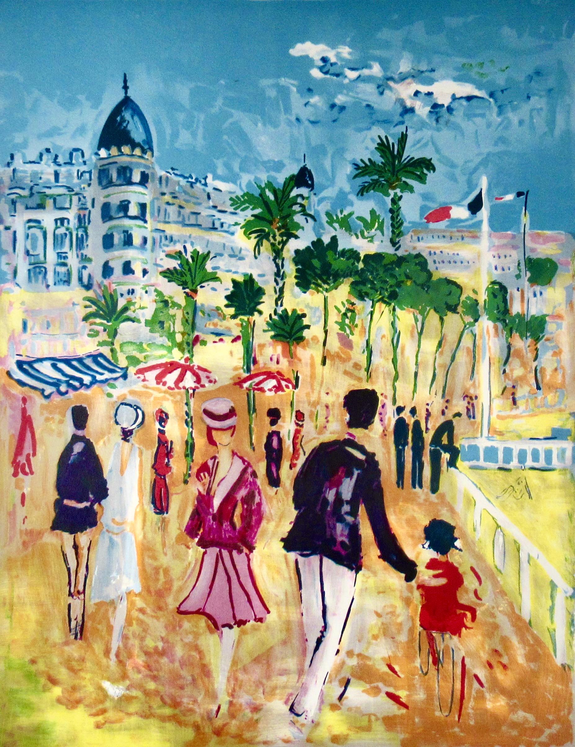 Cannes, La Croisette - Print by Jean Claude Picot