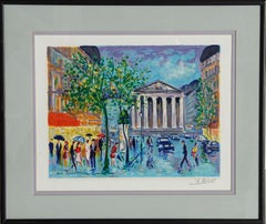 « Downtown », lithographie impressionniste signée de Jean-Claude Picot