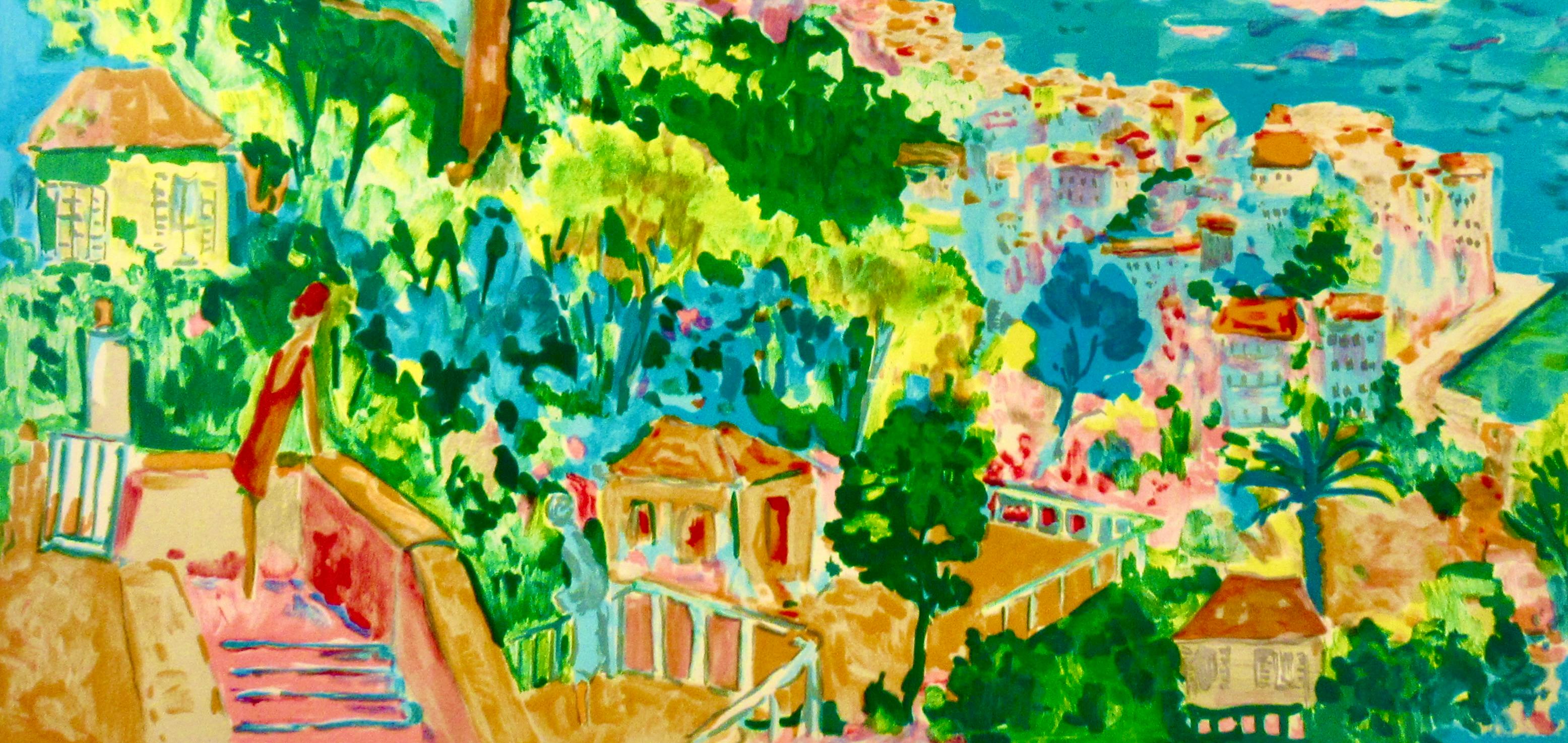 La Cote d'Azur - Impressionist Print by Jean Claude Picot