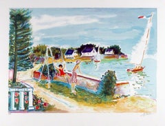 « Le Parc », lithographie impressionniste signée de Jean-Claude Picot