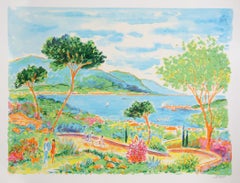 « Paysage », lithographie impressionniste signée de Jean-Claude Picot