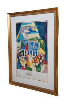 Jean Claude Picot French Riviera Femme Fenêtre Woman Window Lithograph