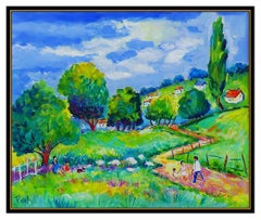 Jean Claude Picot Original Painting Oil On Canvas French Landscape Signed Framed